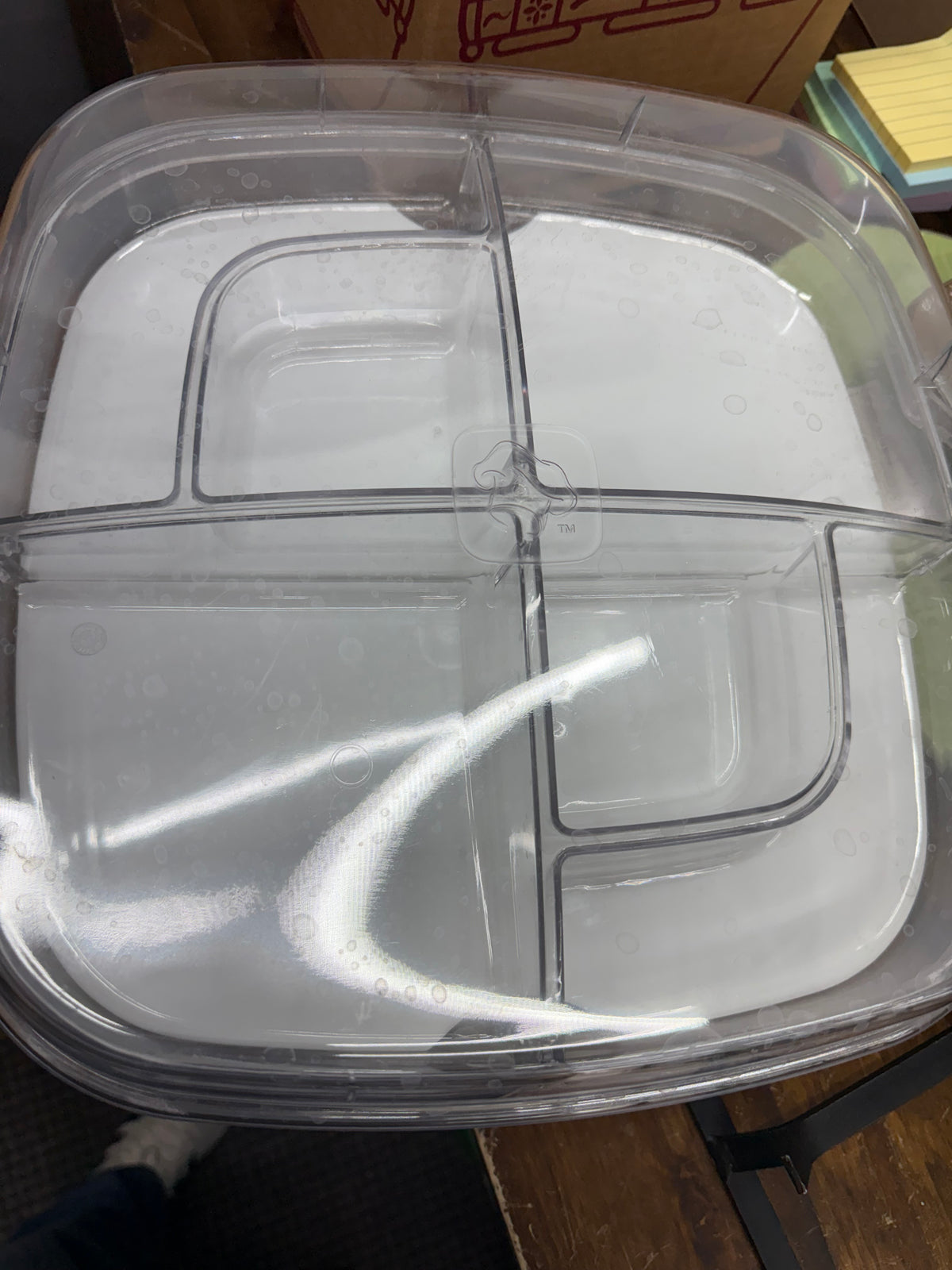 Pampered chef two sided holder- one side deviled egg holder and one side veggie/fruit holder