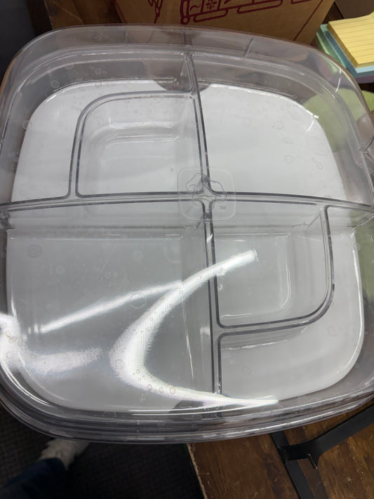 Pampered chef two sided holder- one side deviled egg holder and one side veggie/fruit holder