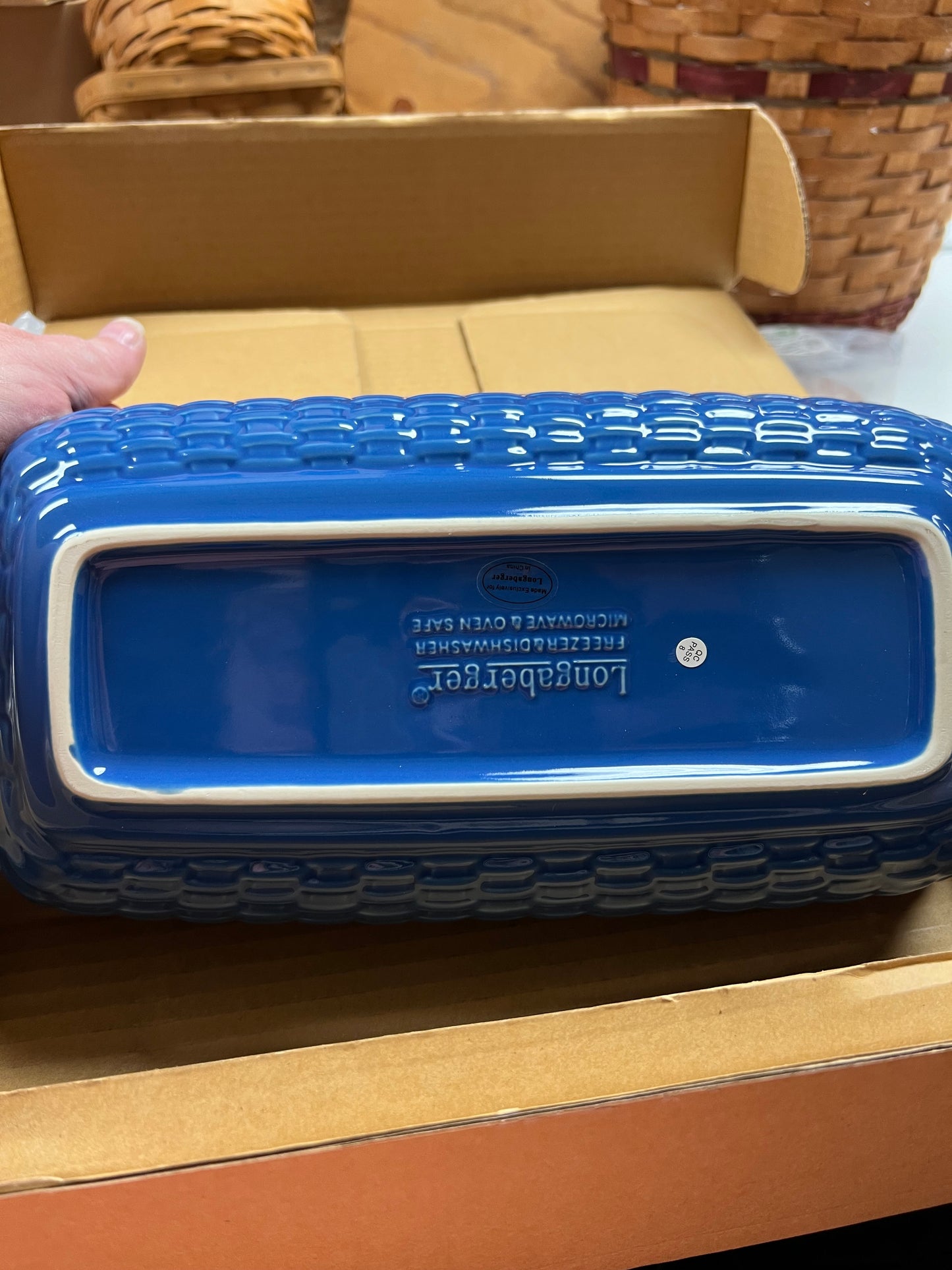 Longaberger Woven reflections server in cornflower (may not be in original box)