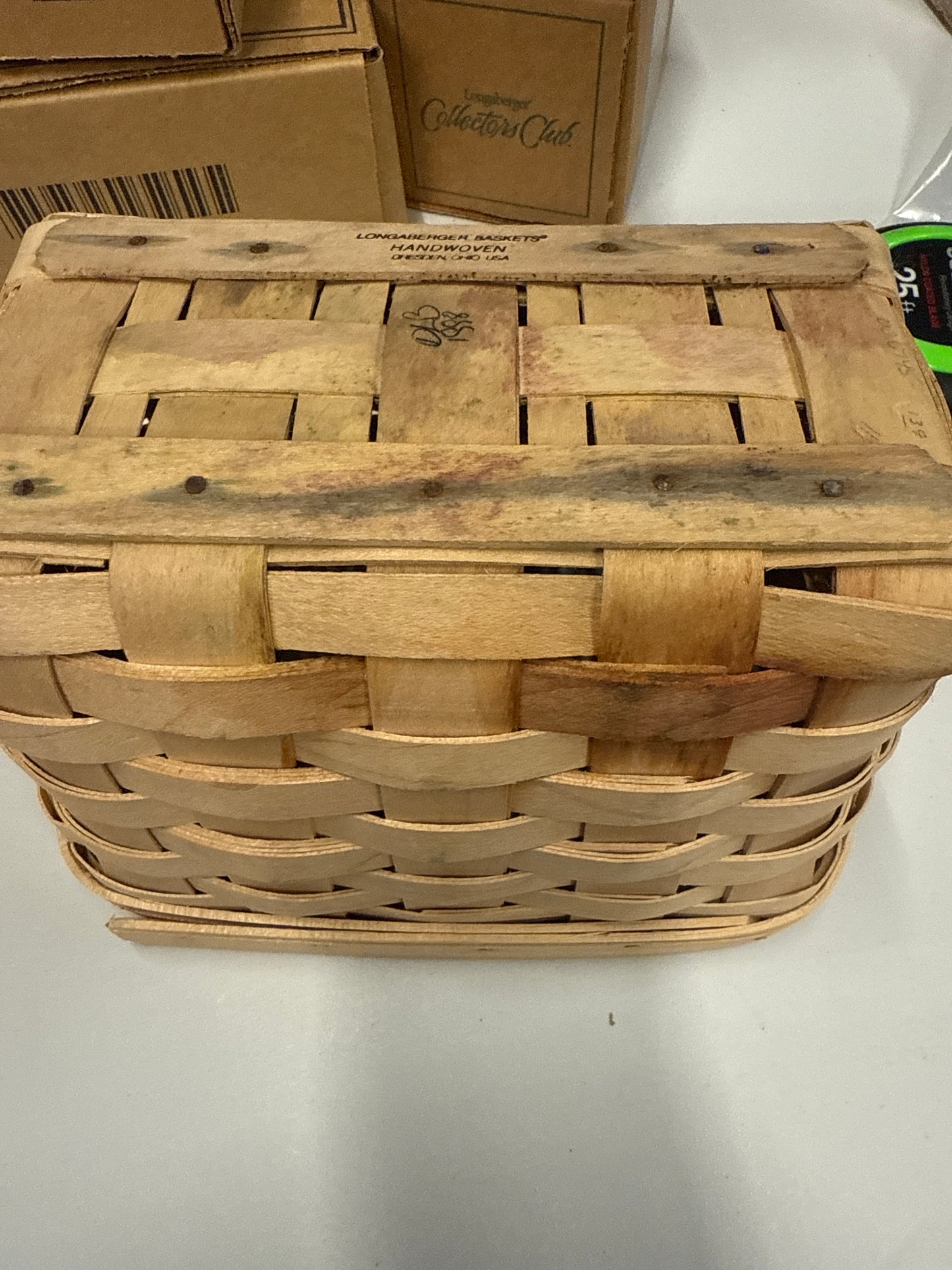 Longaberger recipe basket ( see stains on back and inside).