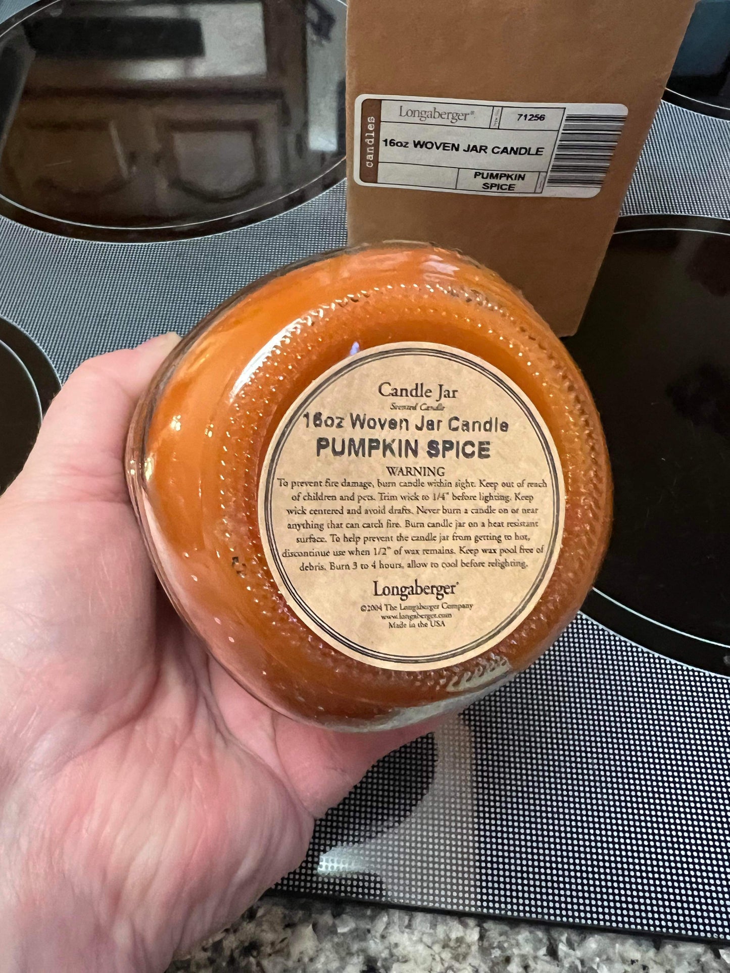 Longaberger 16 Oz Jar Candle in Pumpkin Spice