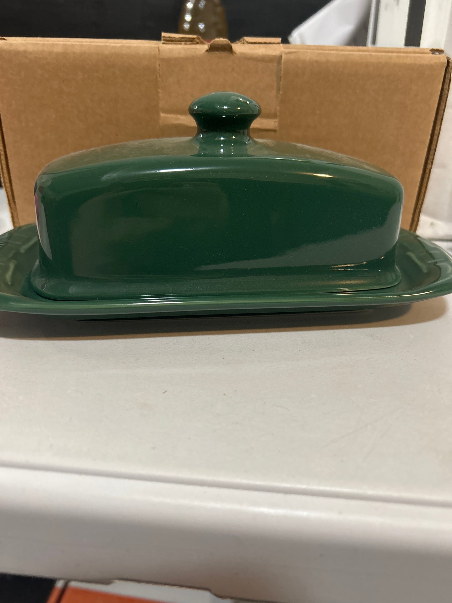 Longaberger covered butter dish ivy Bonkers 4 Baskets