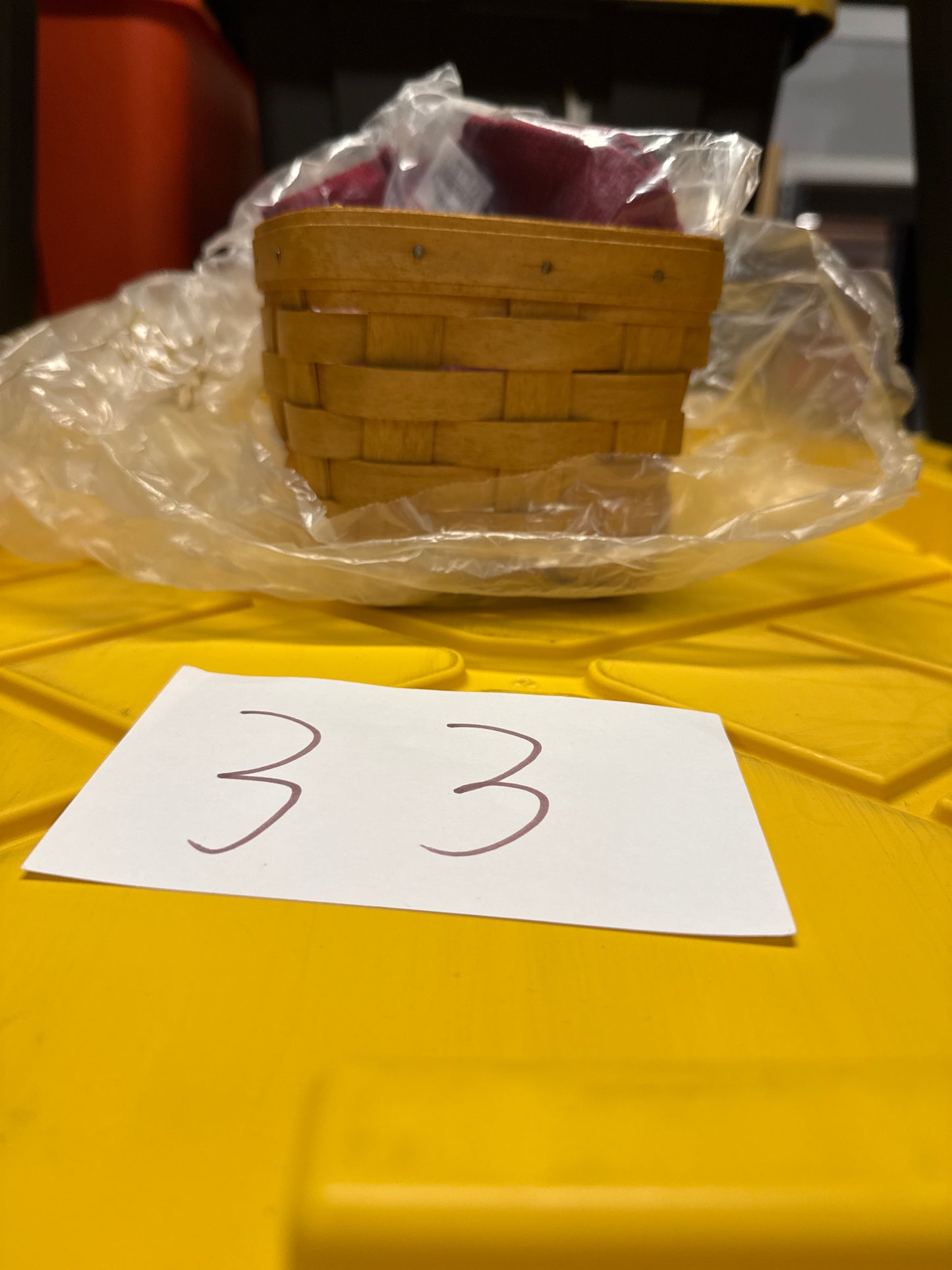 Longaberger teaspoon basket with paprika liner
