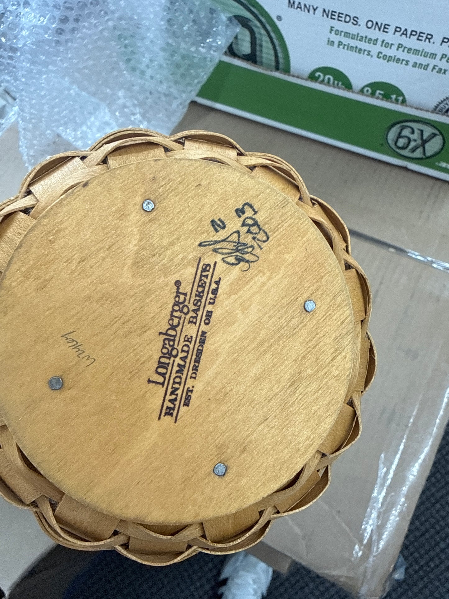 Longaberger bouquet basket