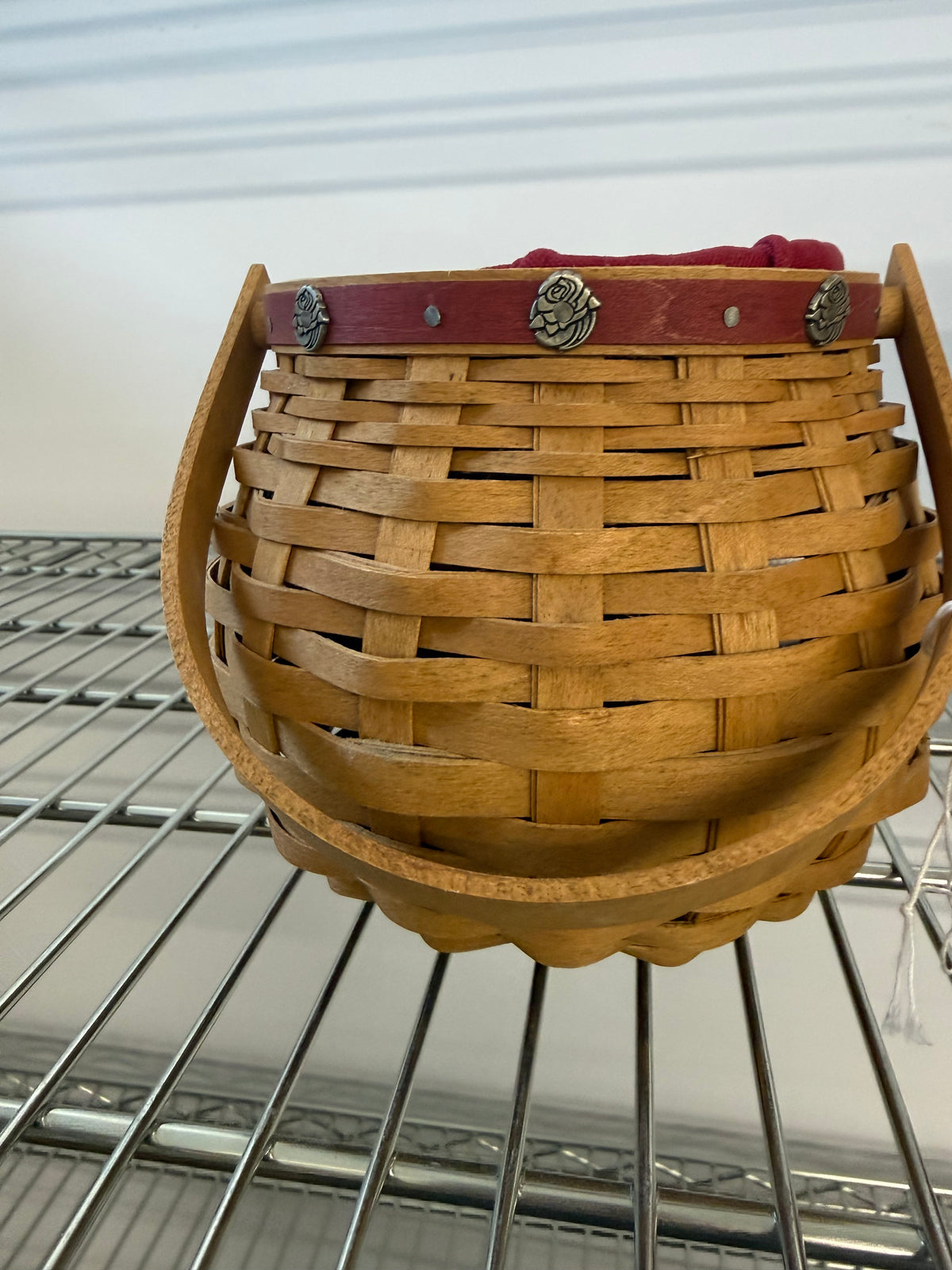 Longaberger tournament of roses basket with liner and protector
