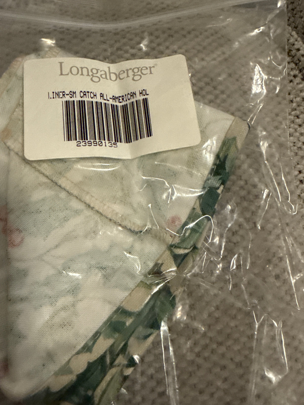 Longaberger small catch all liner in American Holly