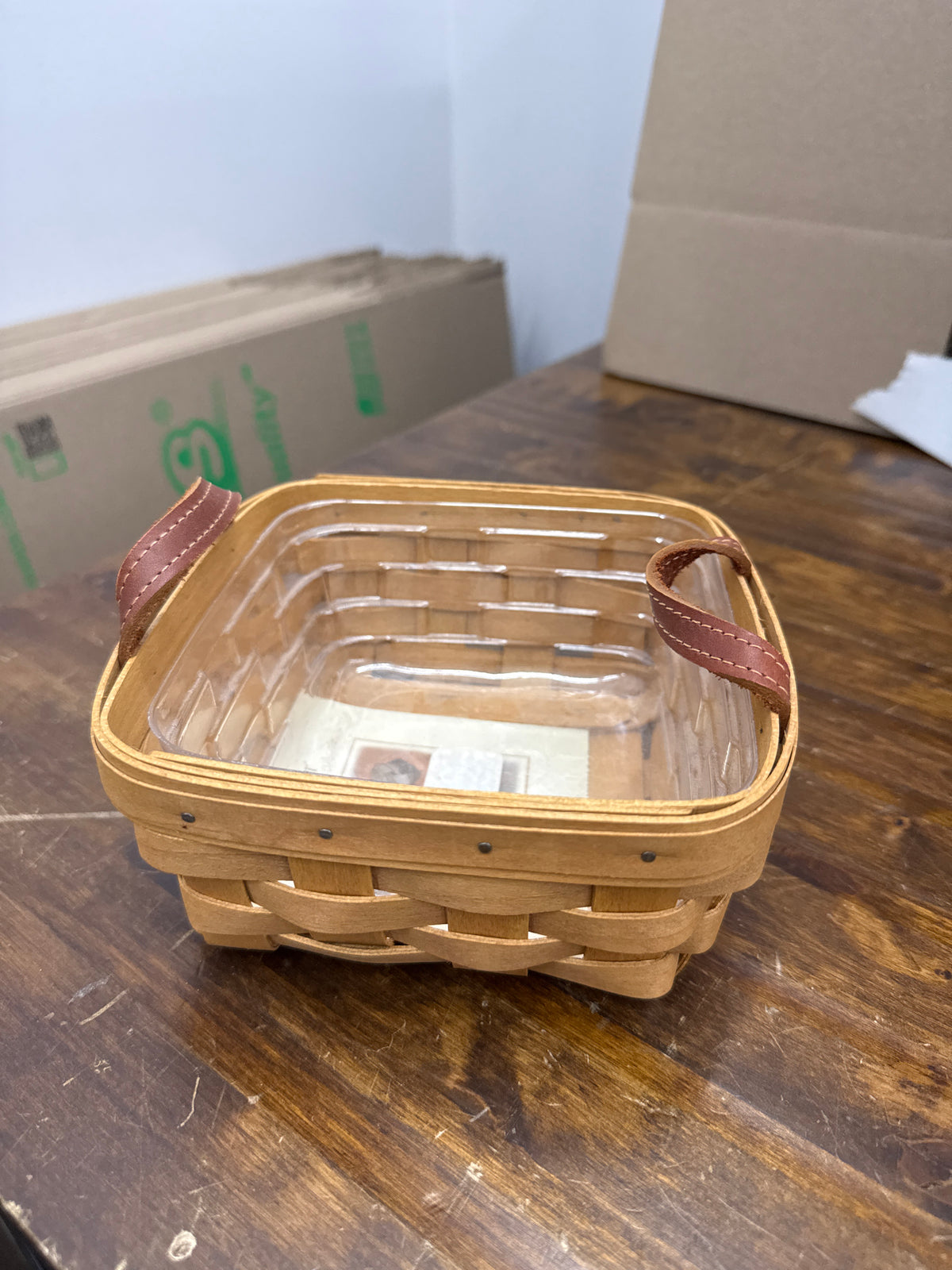 Longaberger small berry basket with protector