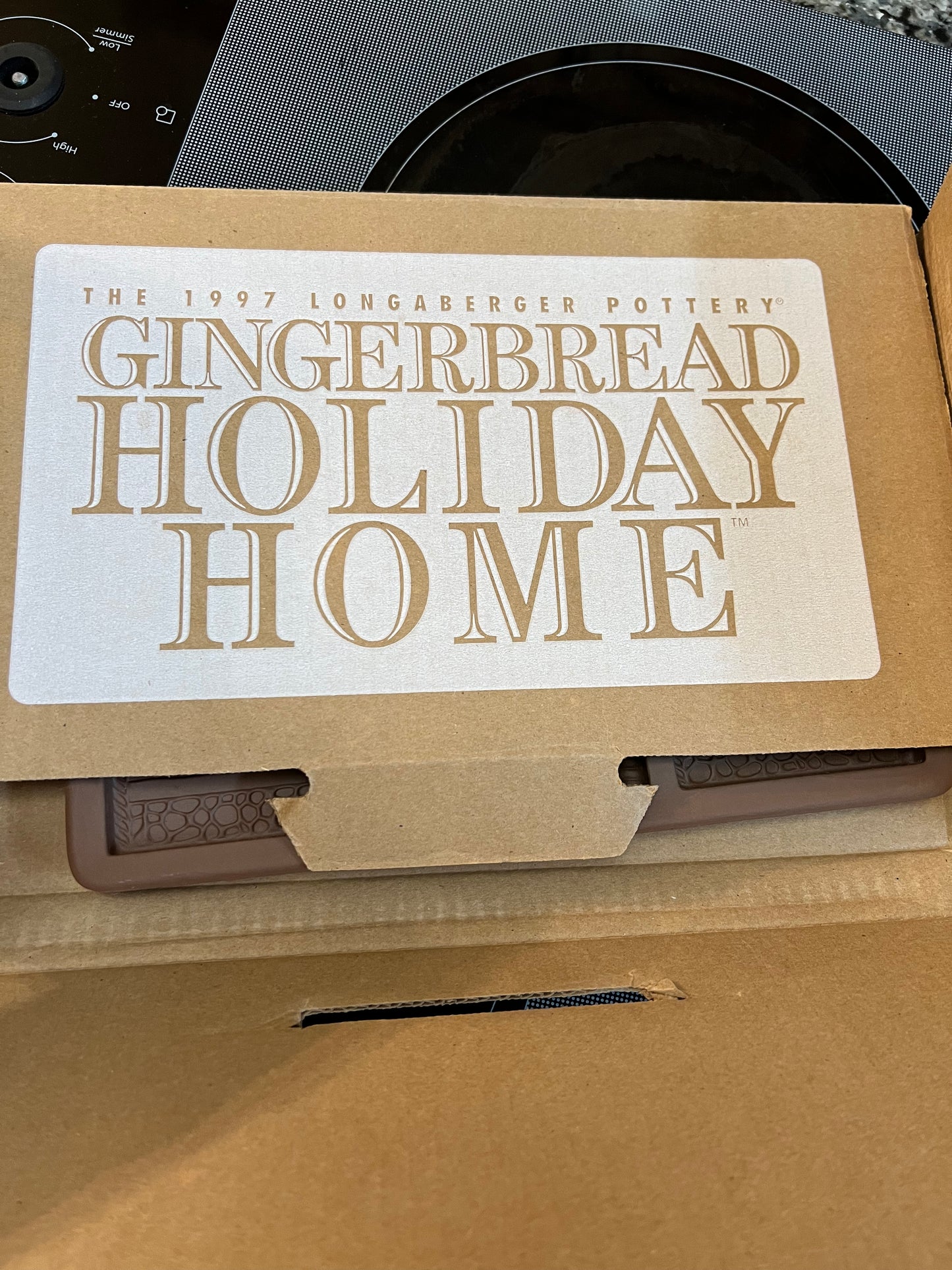 Longaberger 1997 gingerbread holiday home cookie mold