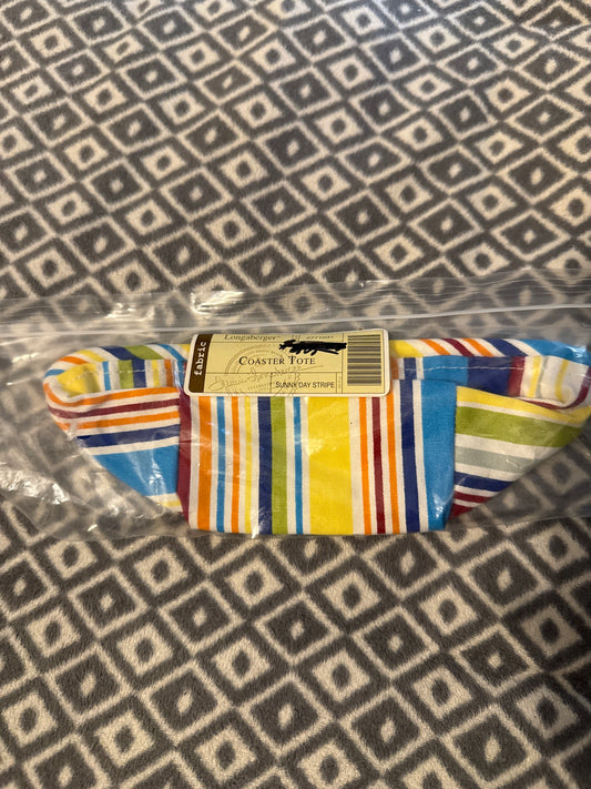 Longaberger Coaster Tote Liner in Sunny Day Stripe