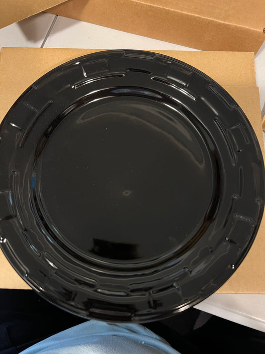 Longaberger black luncheon plate