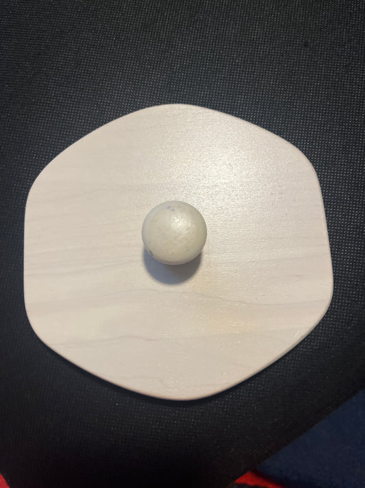 Longaberger whitewash 5.25” hexagonal lid