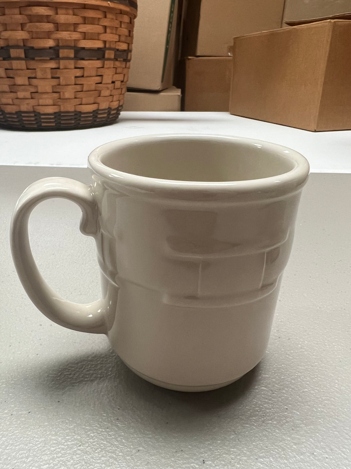 Longaberger coffee mug in ivory