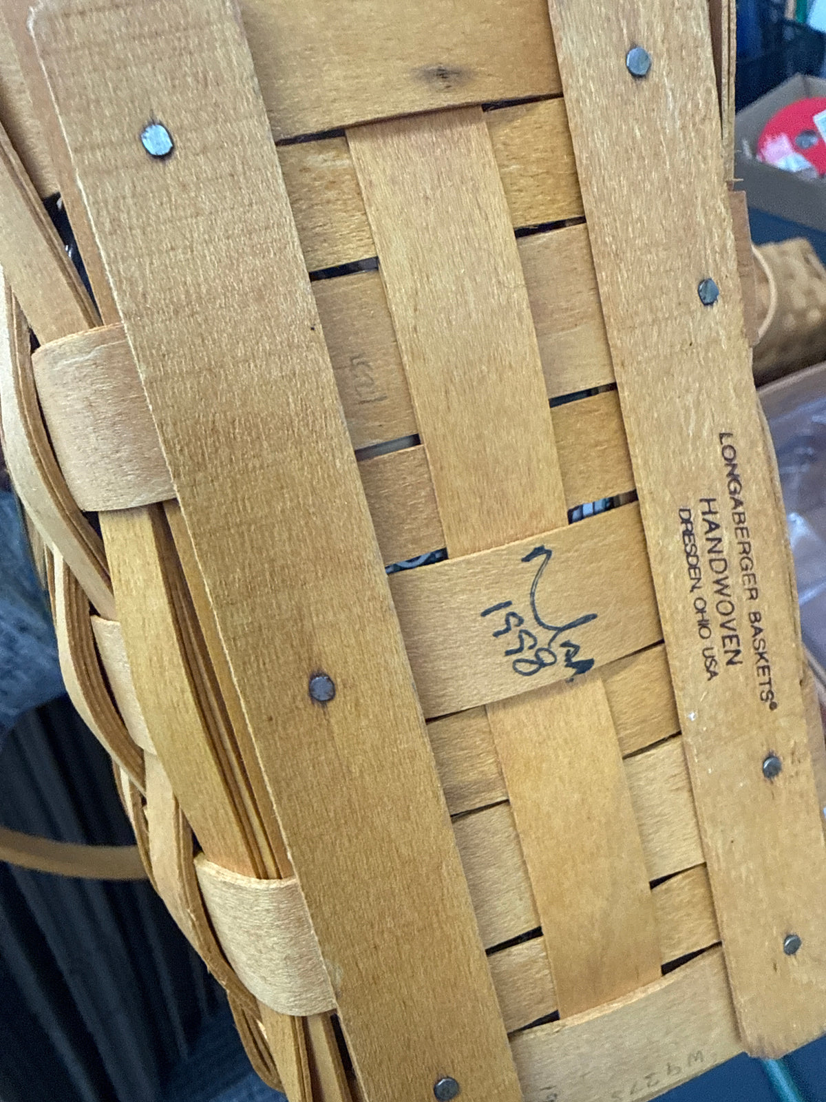 Longaberger glad tidings basket with liner and protector