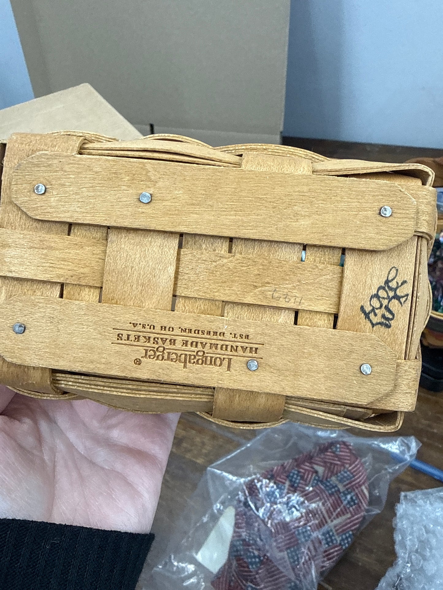 Longaberger salt and pepper basket