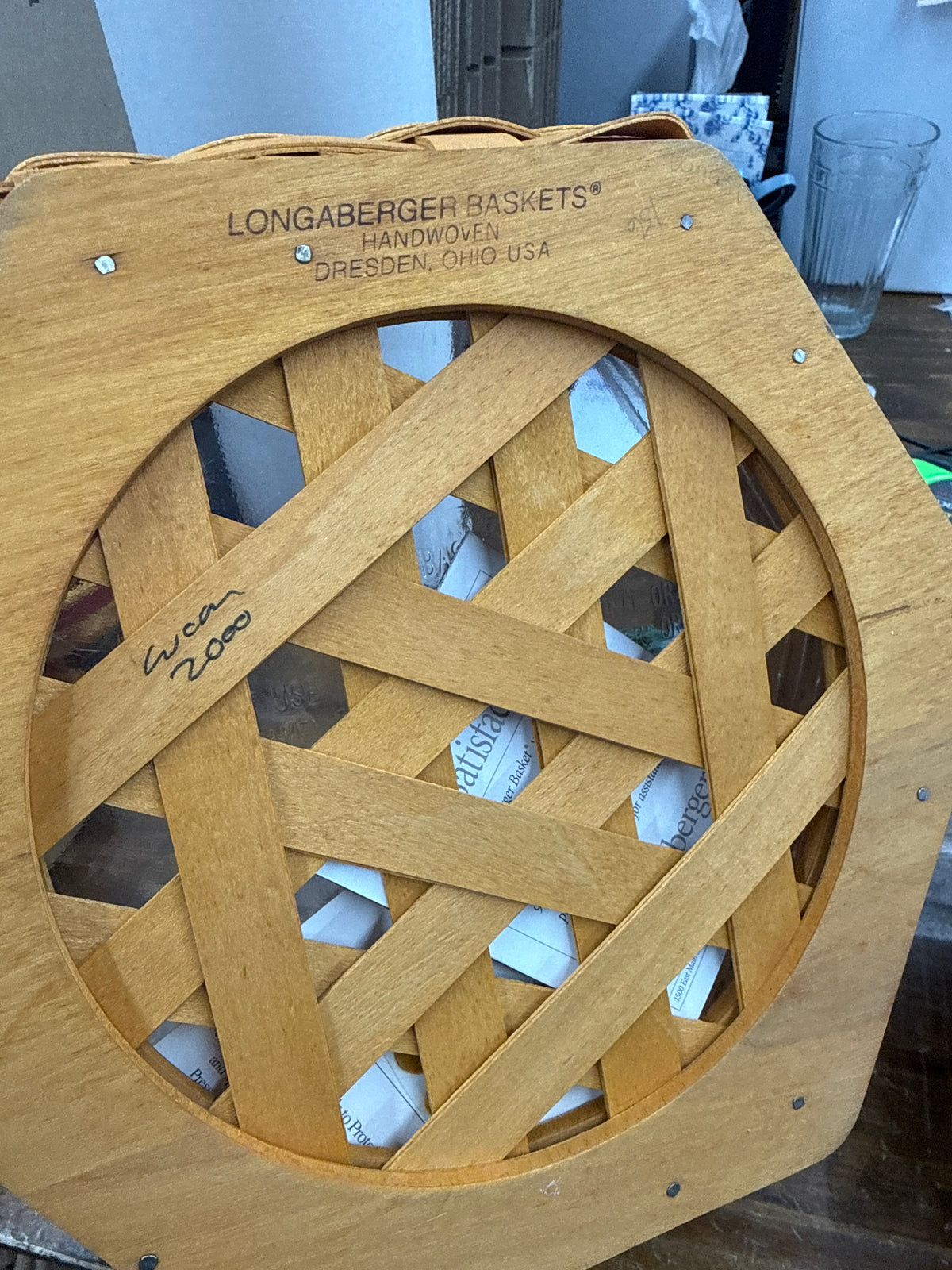 Longaberger 12” generations basket with protector