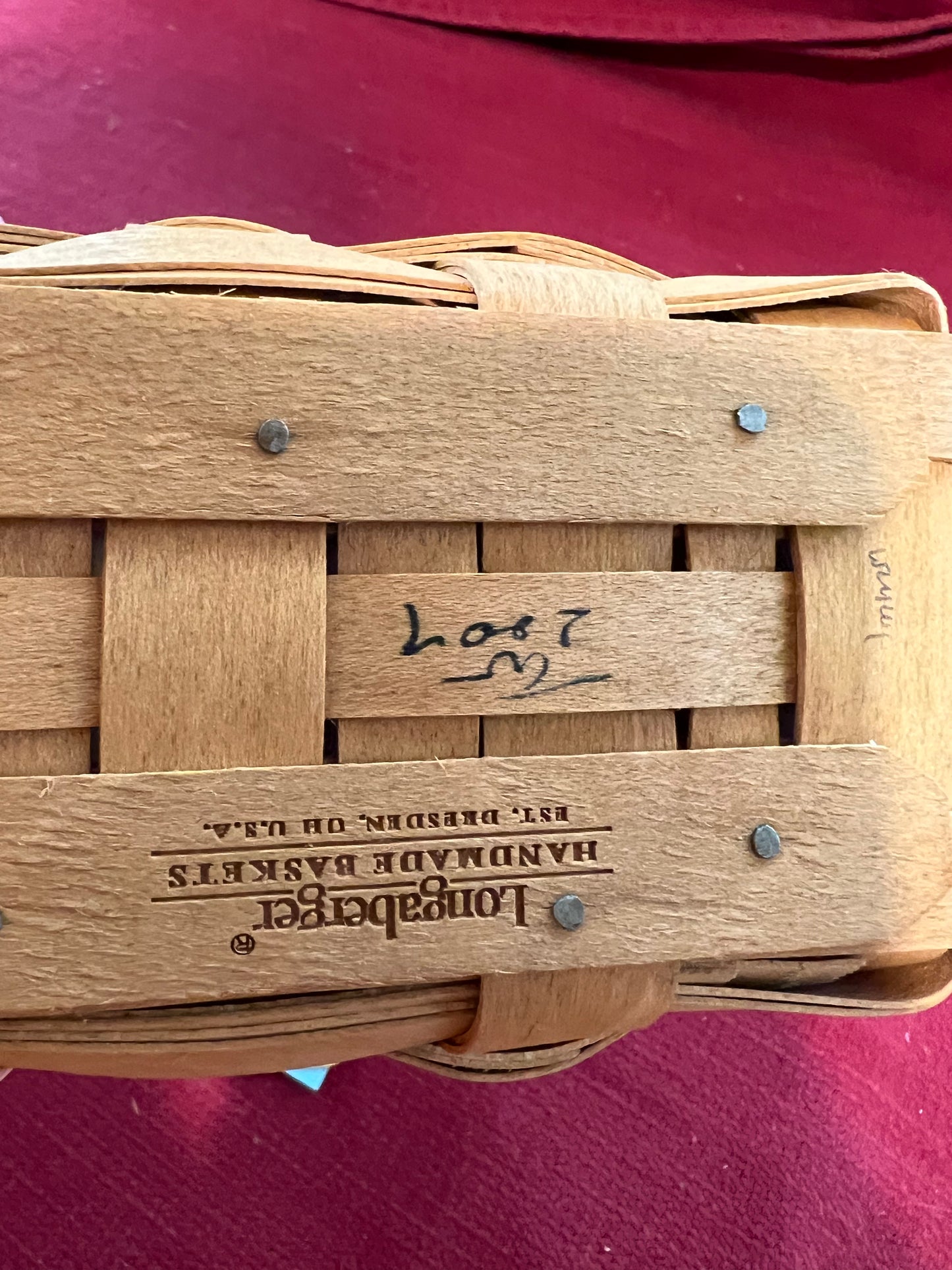 Longaberger salt & pepper basket