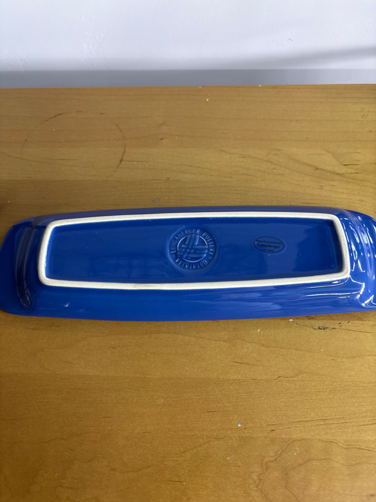 Longaberger Olive Plate in Cornflower