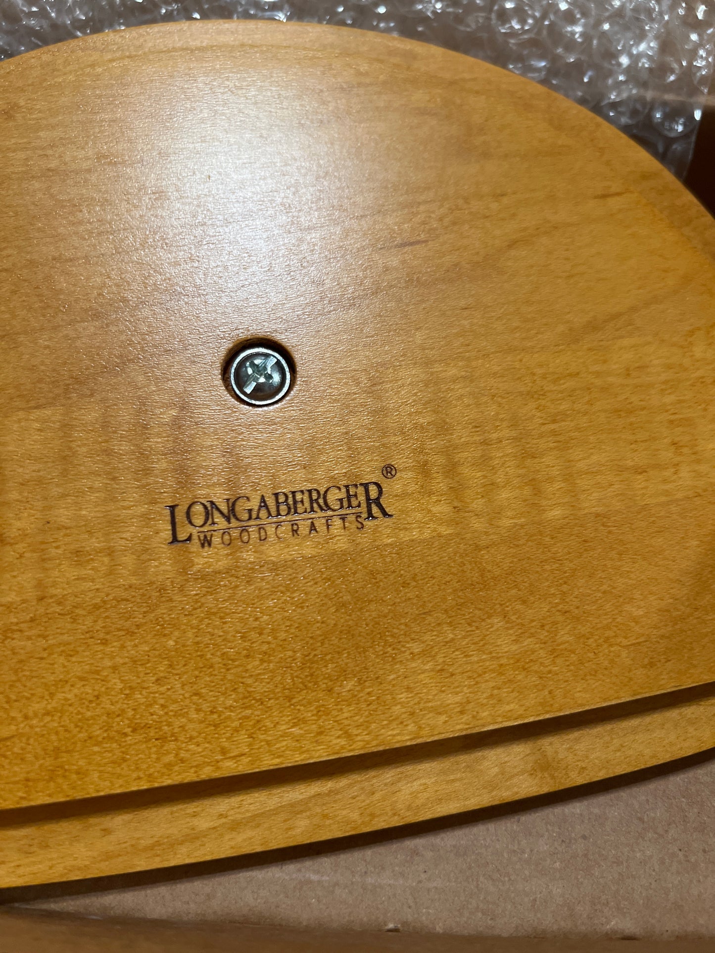 Longaberger 1998 glad tidings lid with green knob