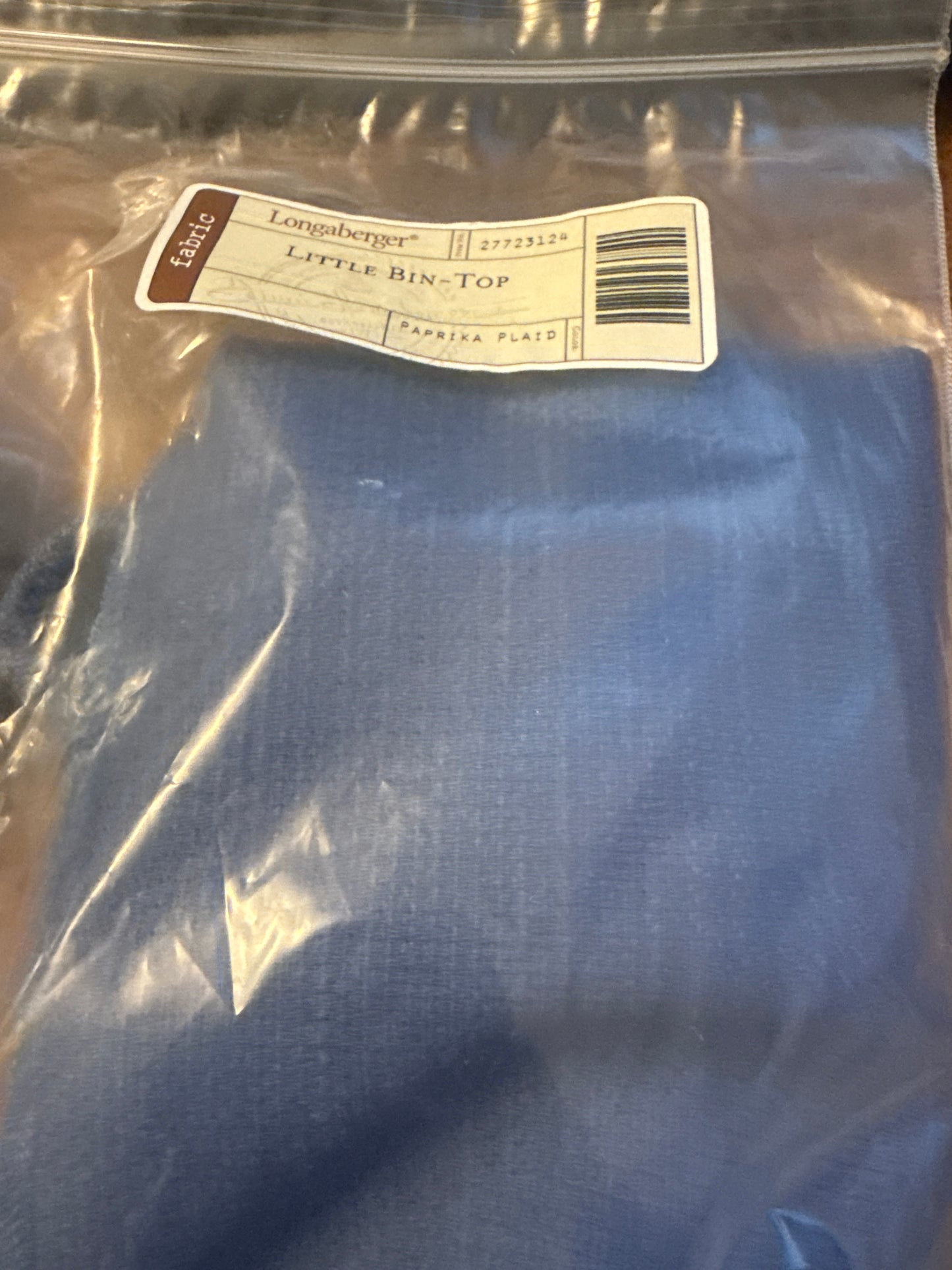 Longaberger little bin top liner in cornflower