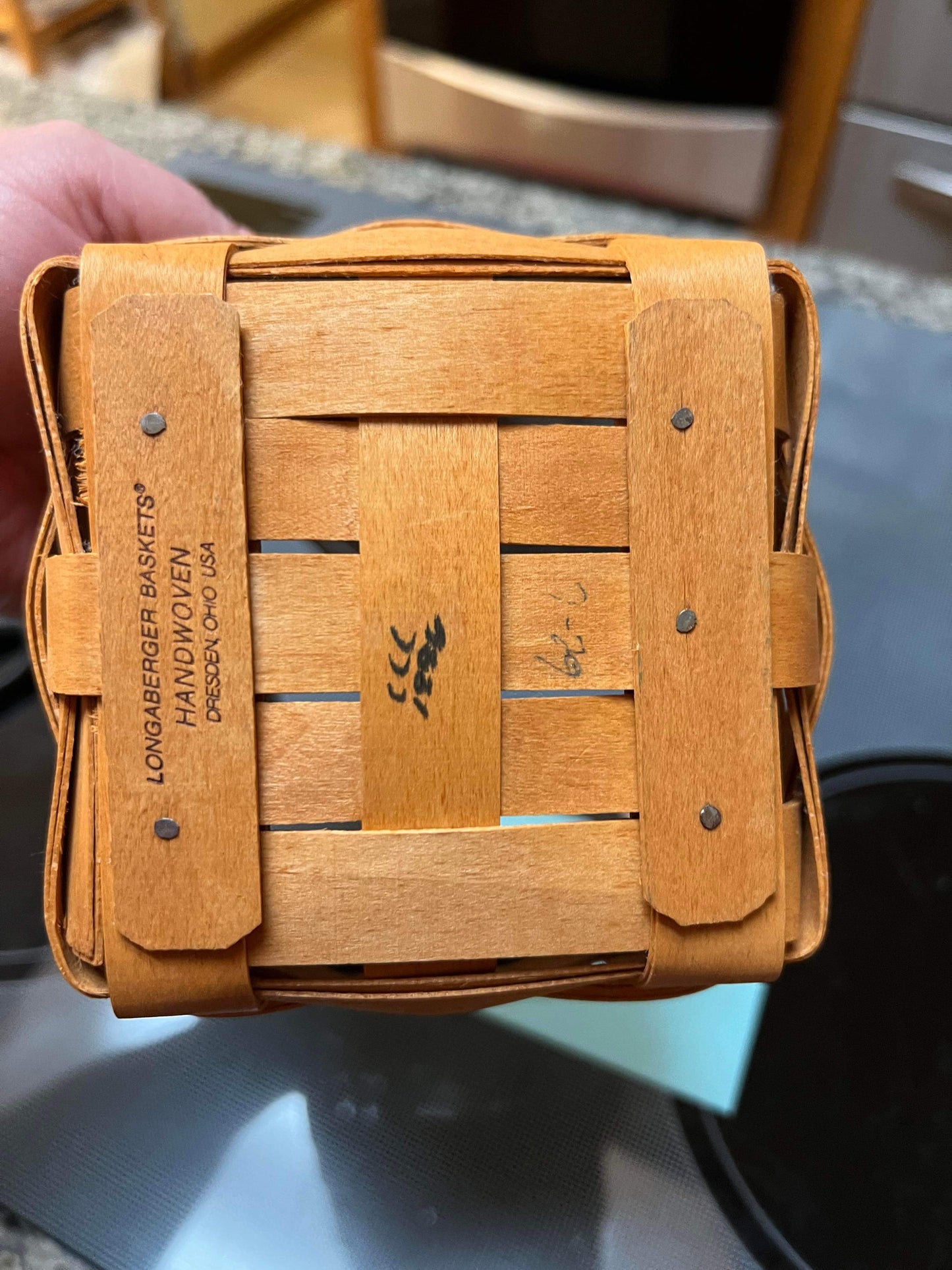 Longaberger Pegged For Success 1996 Spring Sponsoring Incentive New Recruit Award Basket