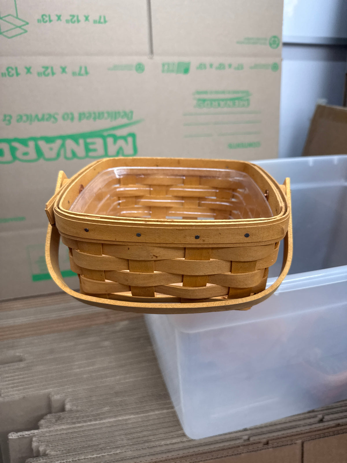 Longaberger medium berry basket with protector