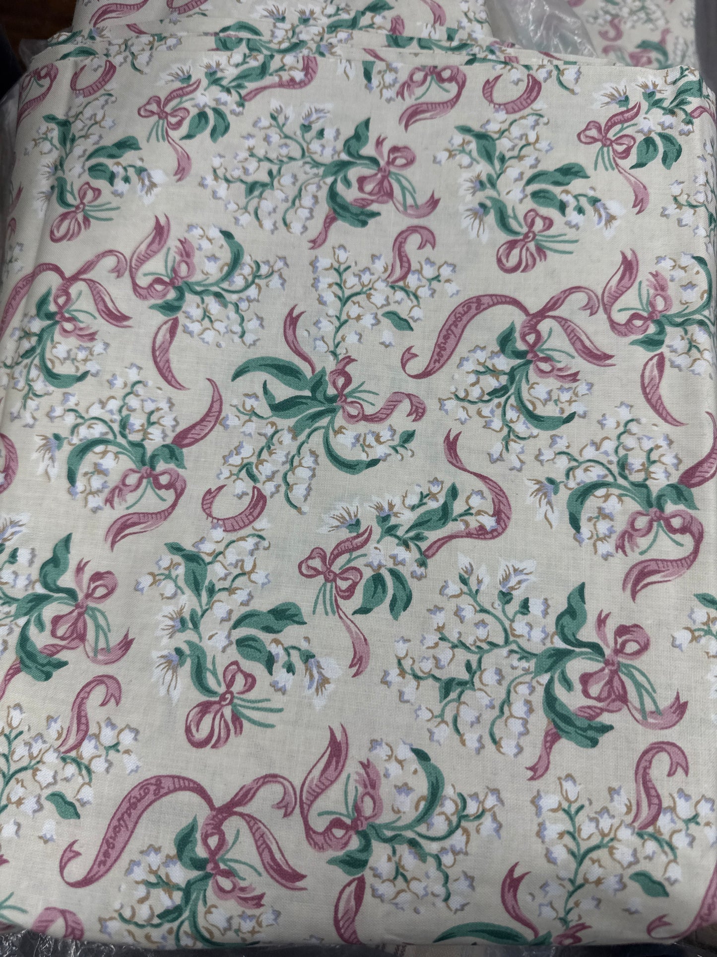 Longaberger 5 yards of lily of the valley material