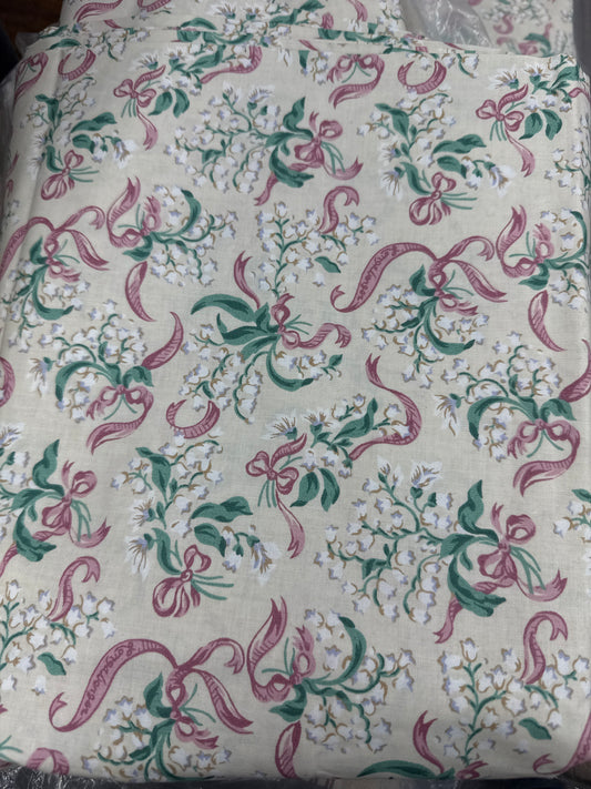 Longaberger 5 yards of lily of the valley material