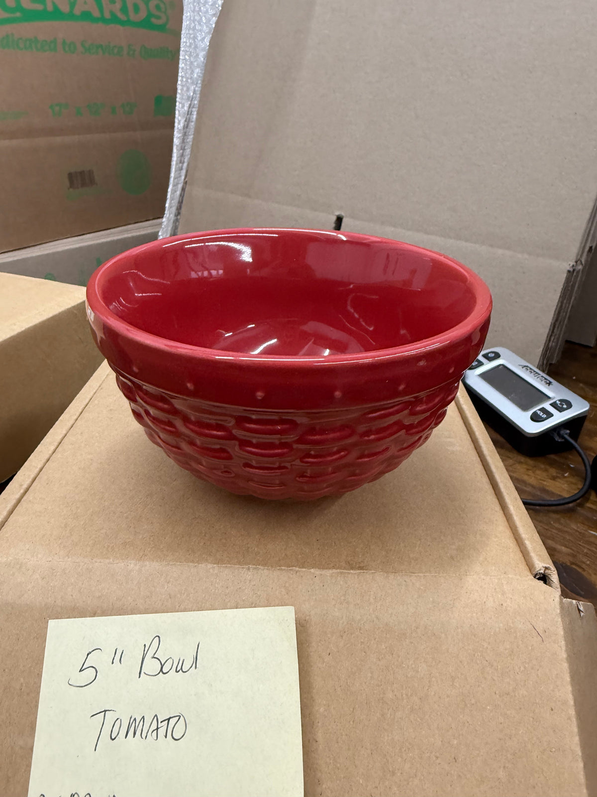 Longaberger woven reflections 5” bowl in tomato