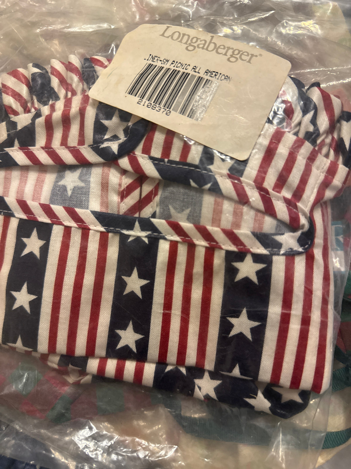 Longaberger small picnic liner in all American