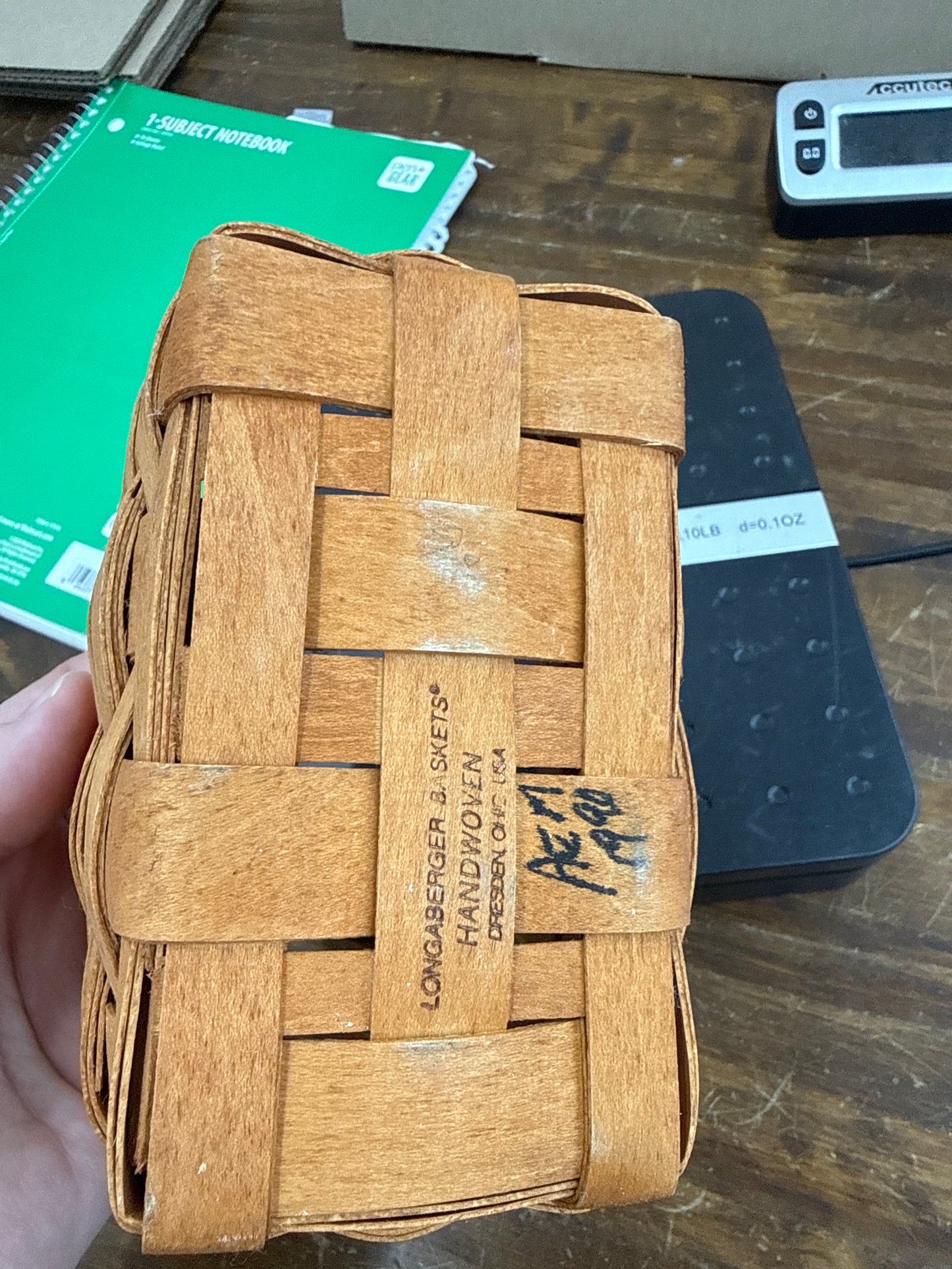 Longaberger salt and pepper basket