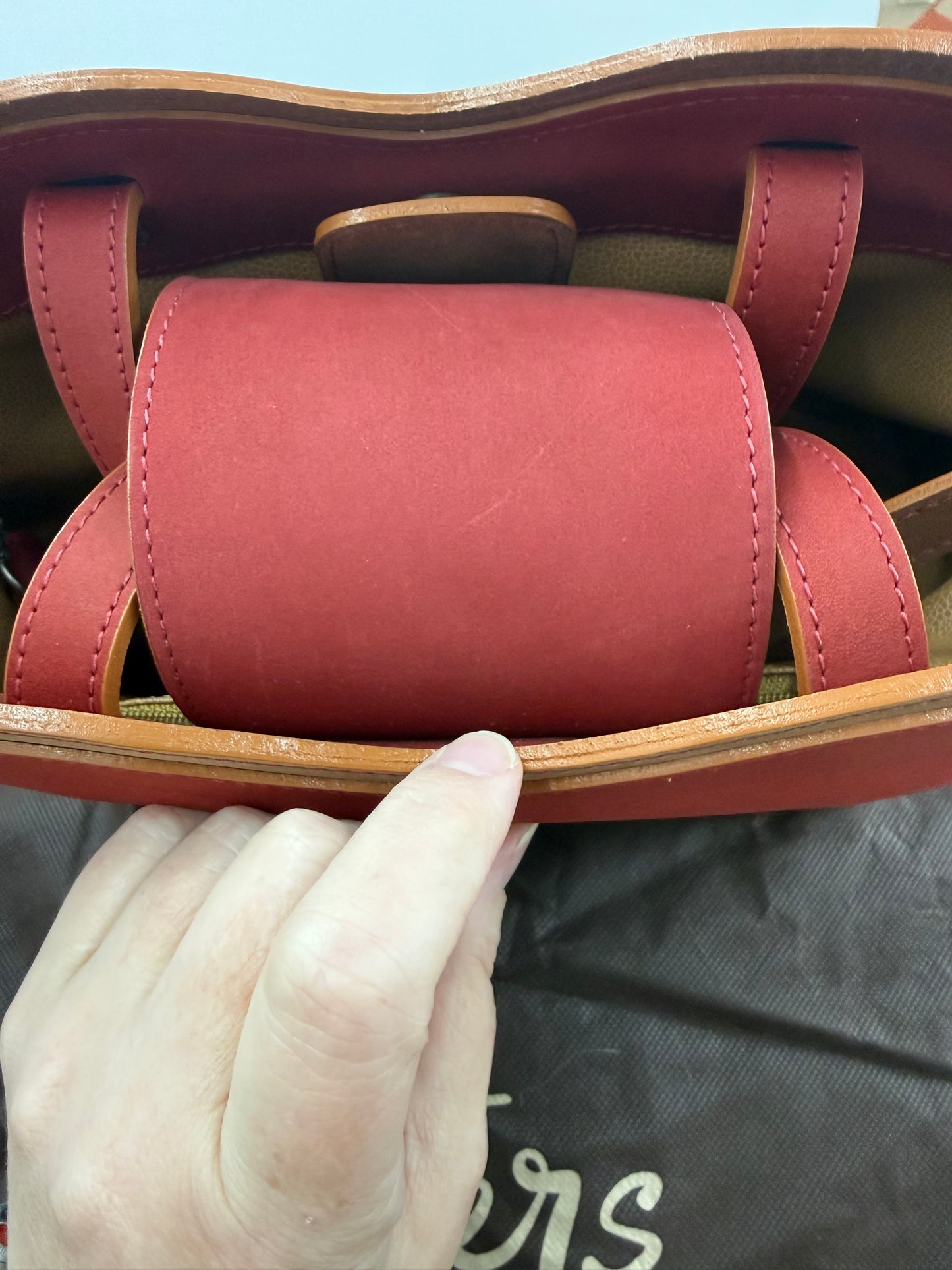 Sisters by Longaberger basket everday bag in warm brown (new in box)