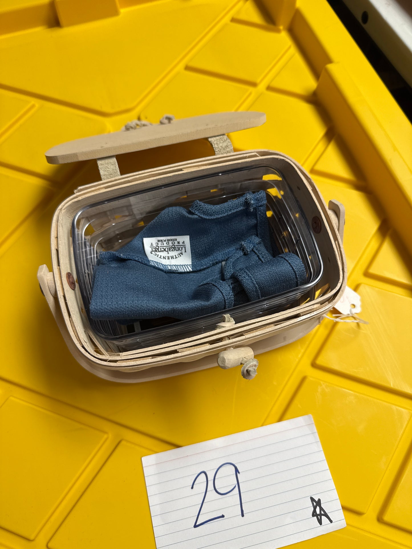 Longaberger kiddie purse with liner and protector