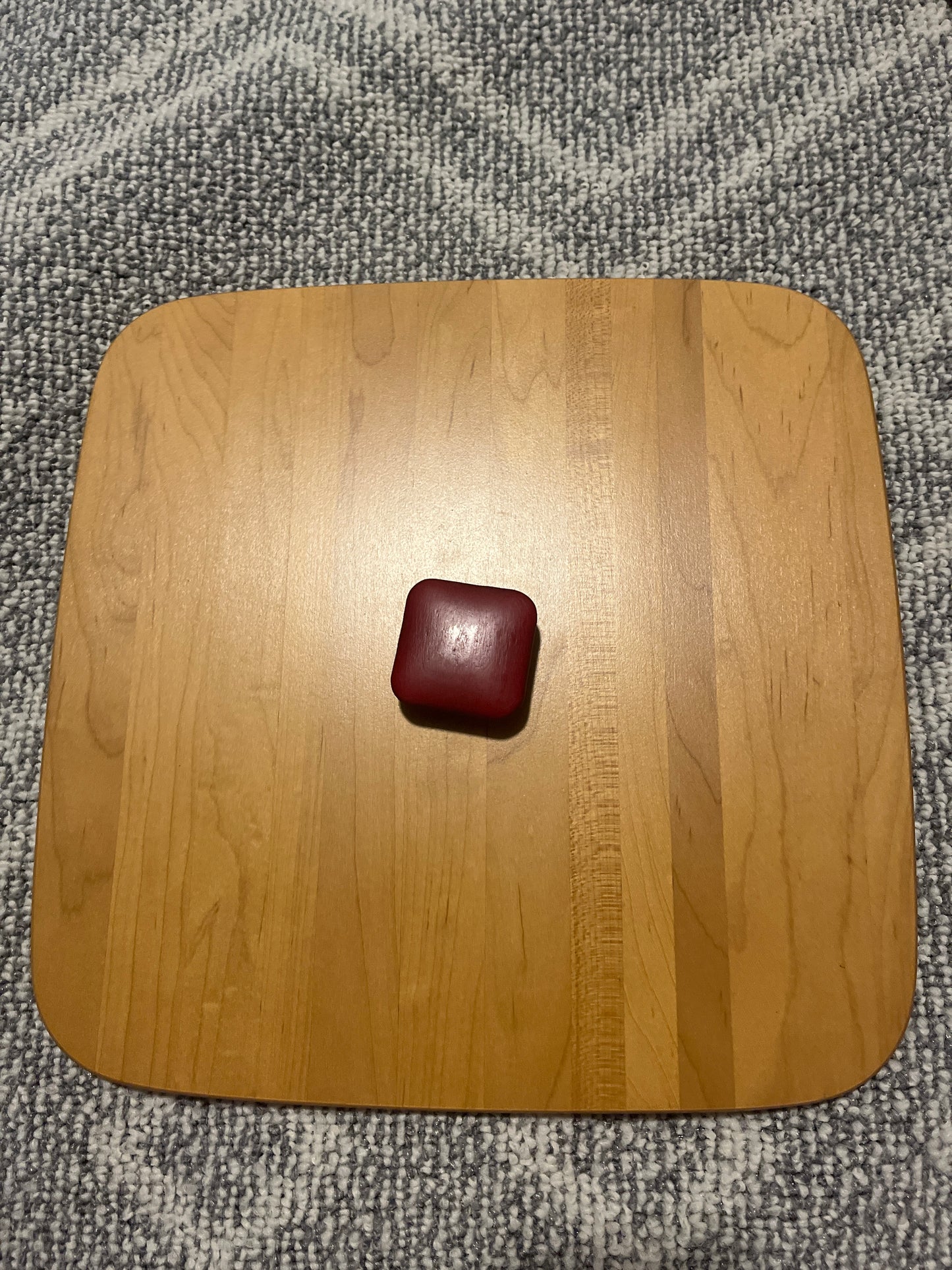 Longaberger 13” square lid red knob