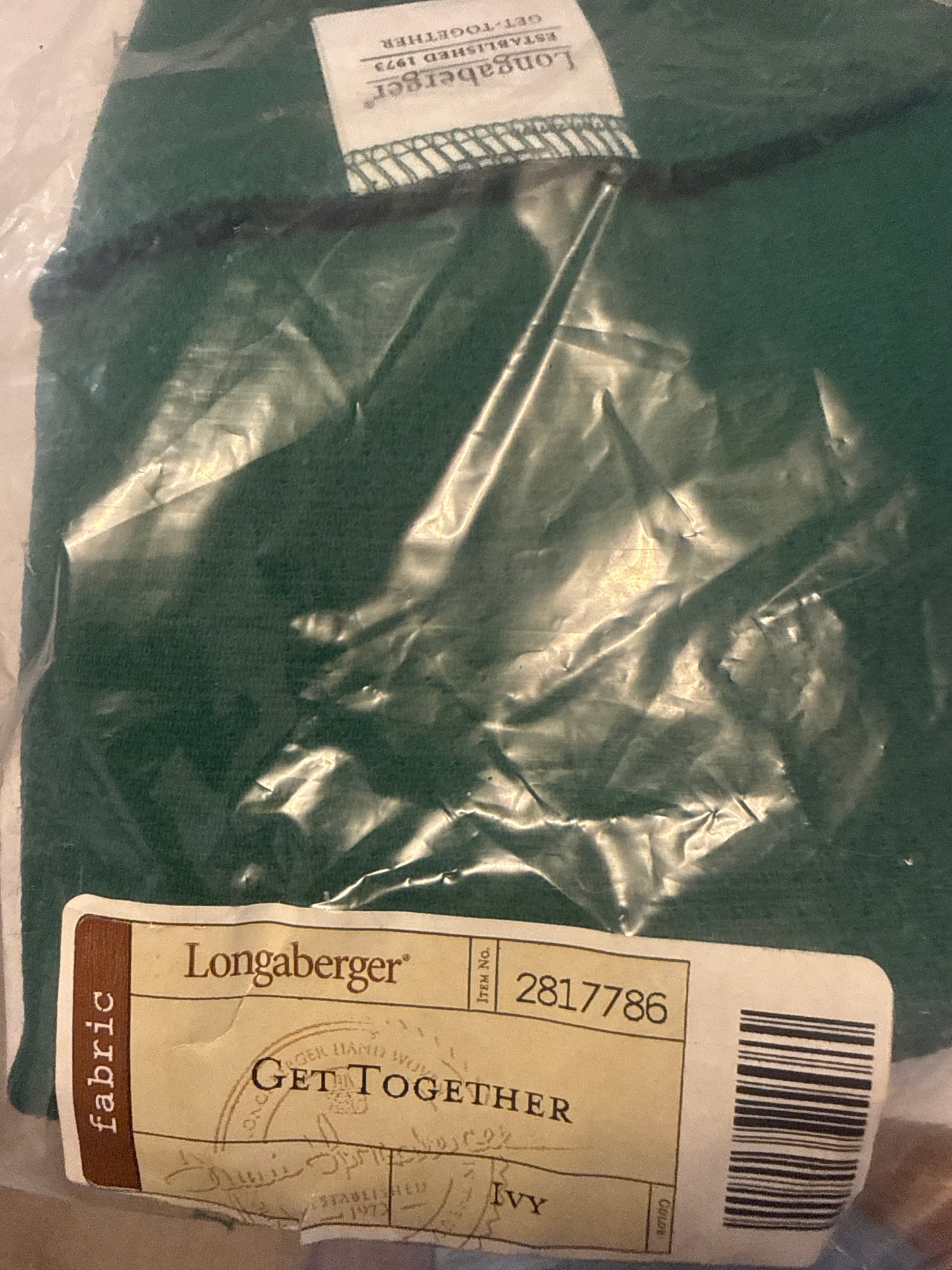 Longaberger get together liner in ivy