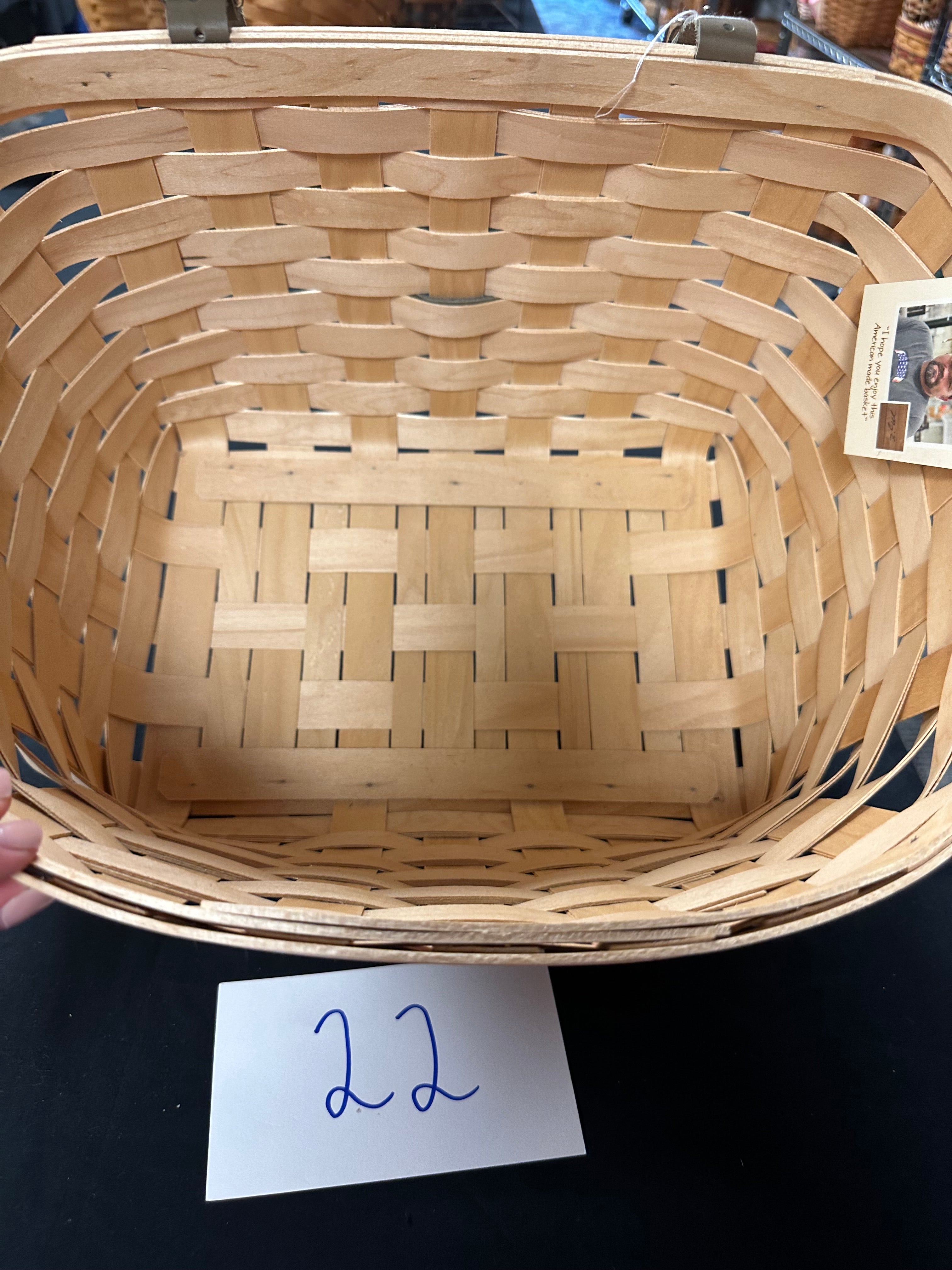 Longaberger Bicycle Basket with Straps