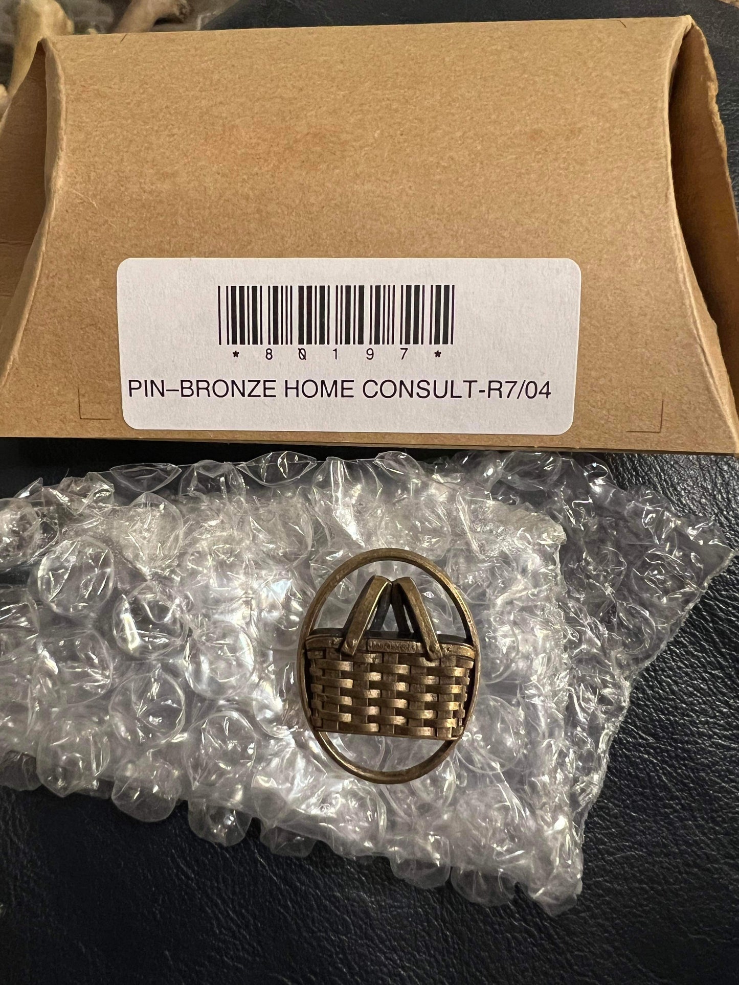 Longaberger Bronze Home Consultation Pin