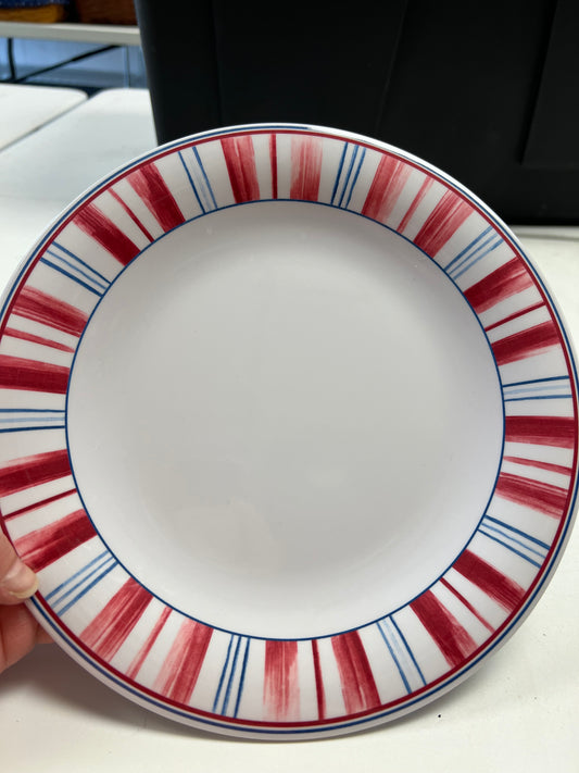 Longaberger Stars and Stripes dinner plate set of 4