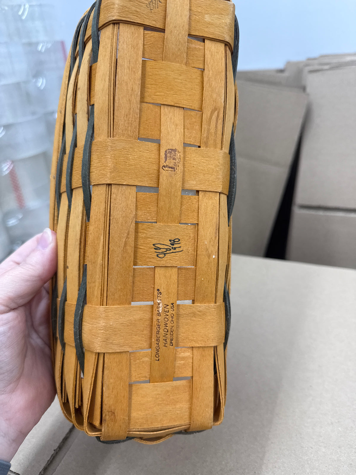 Longaberger heartland cracker basket with protector
