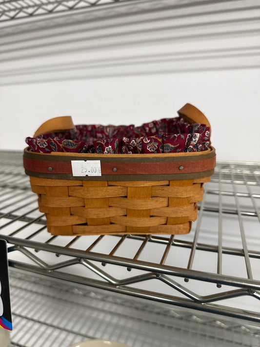 Longaberger Father’s Day spare change basket with liner