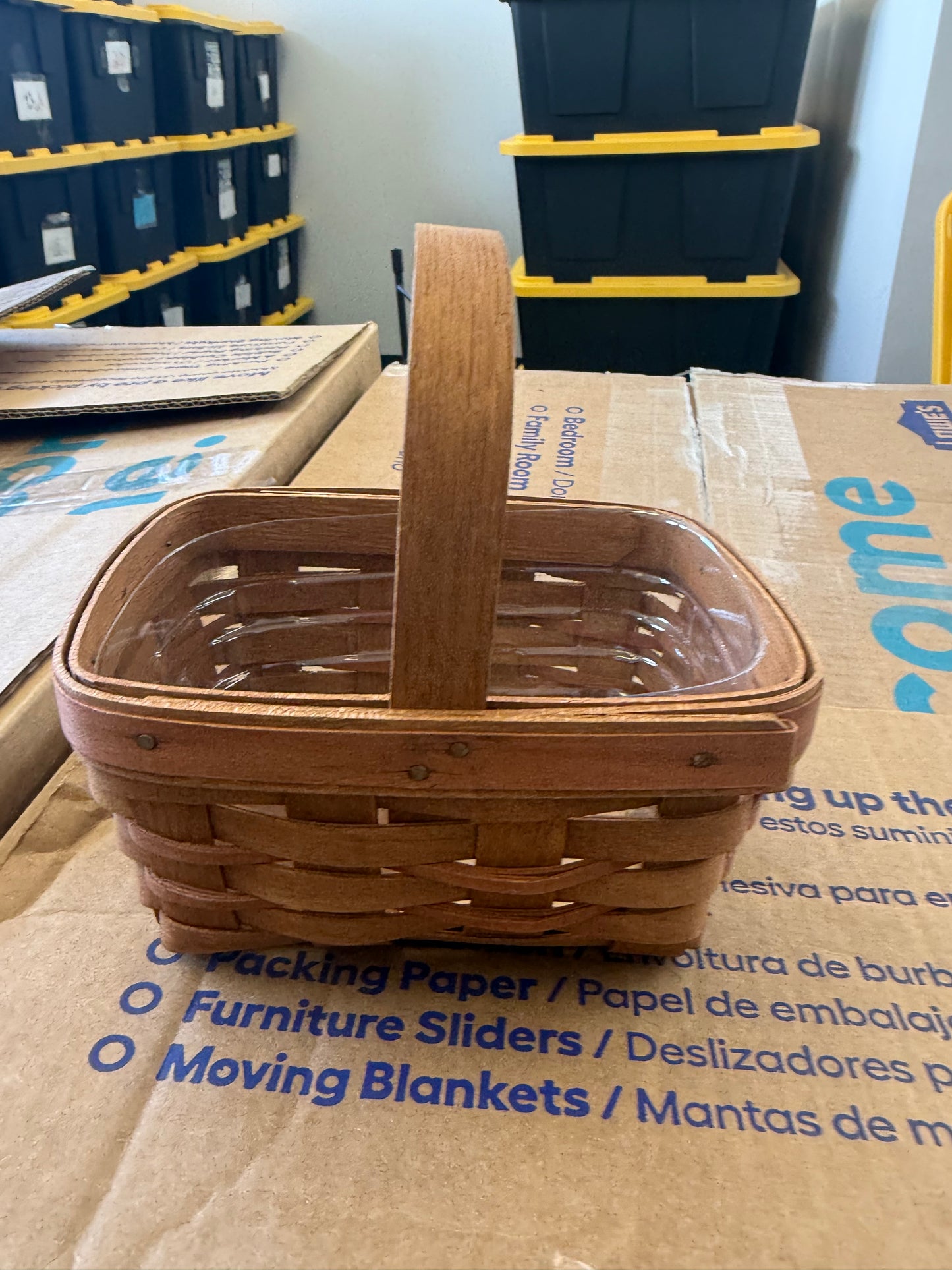 Longaberger 1989 Mother’s Day tea basket with protector