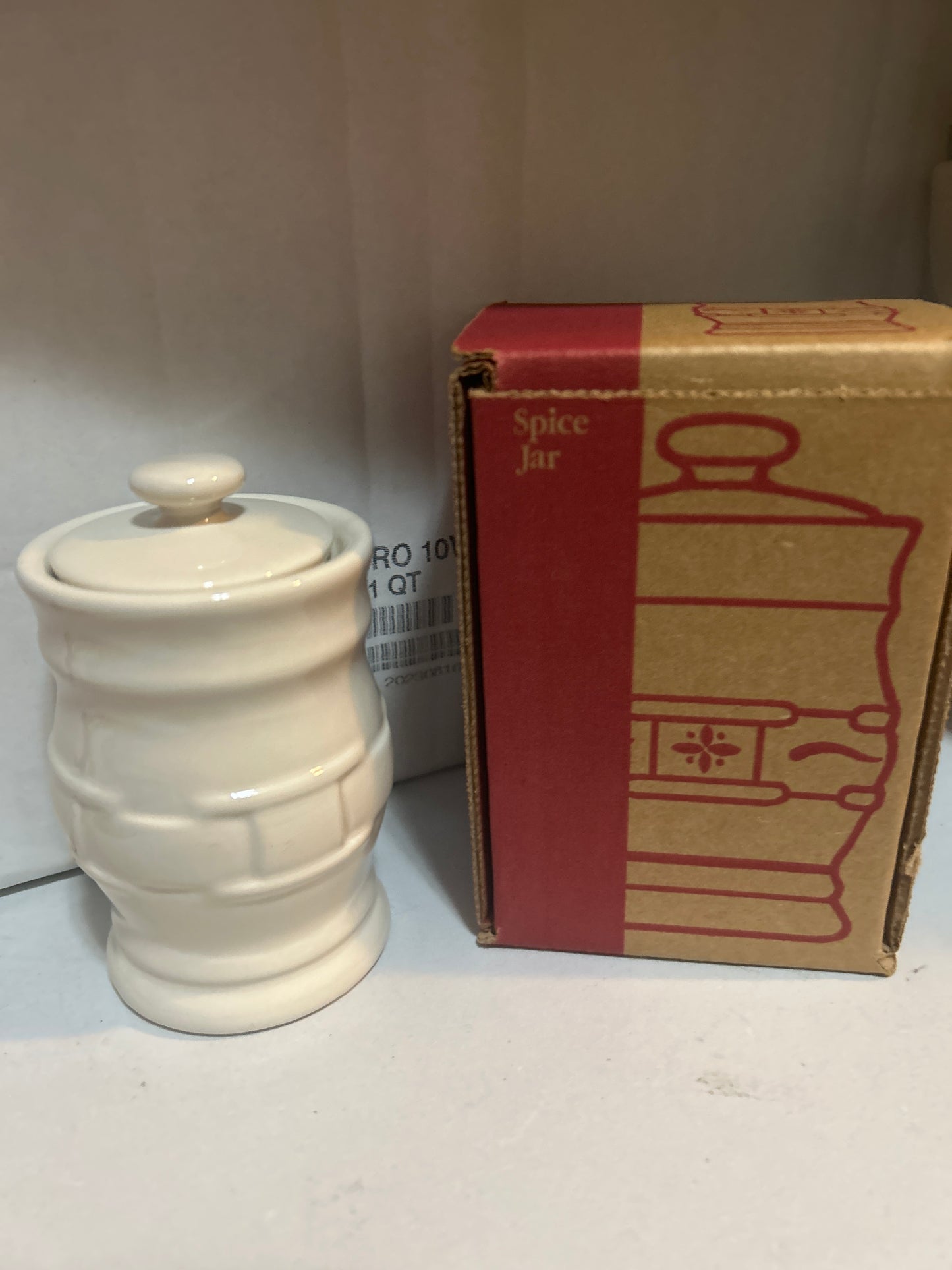 Longaberger ivory spice jar