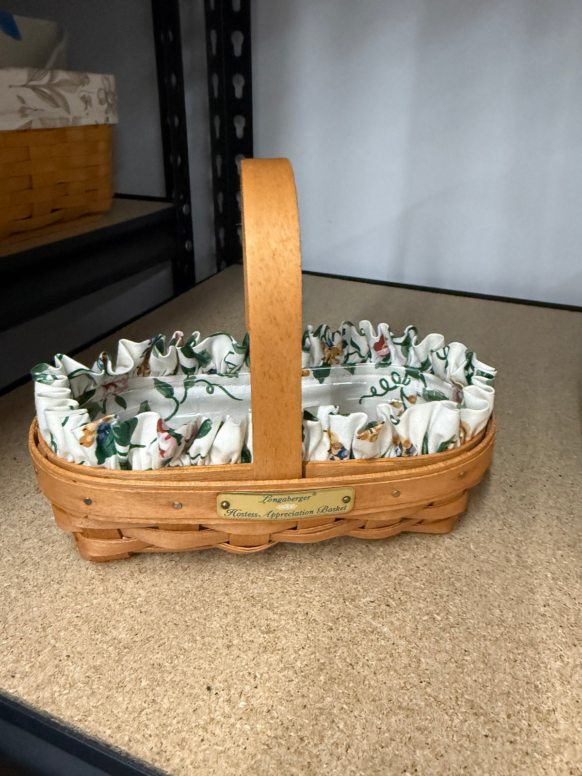 Longaberger hostess appreciation basket with liner and protector