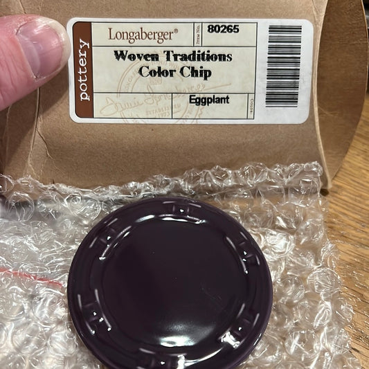 Longaberger eggplant color chip