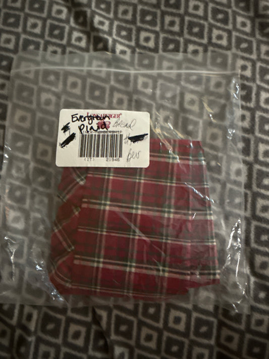 Longaberger Bread Liner in Evergreen Plaid