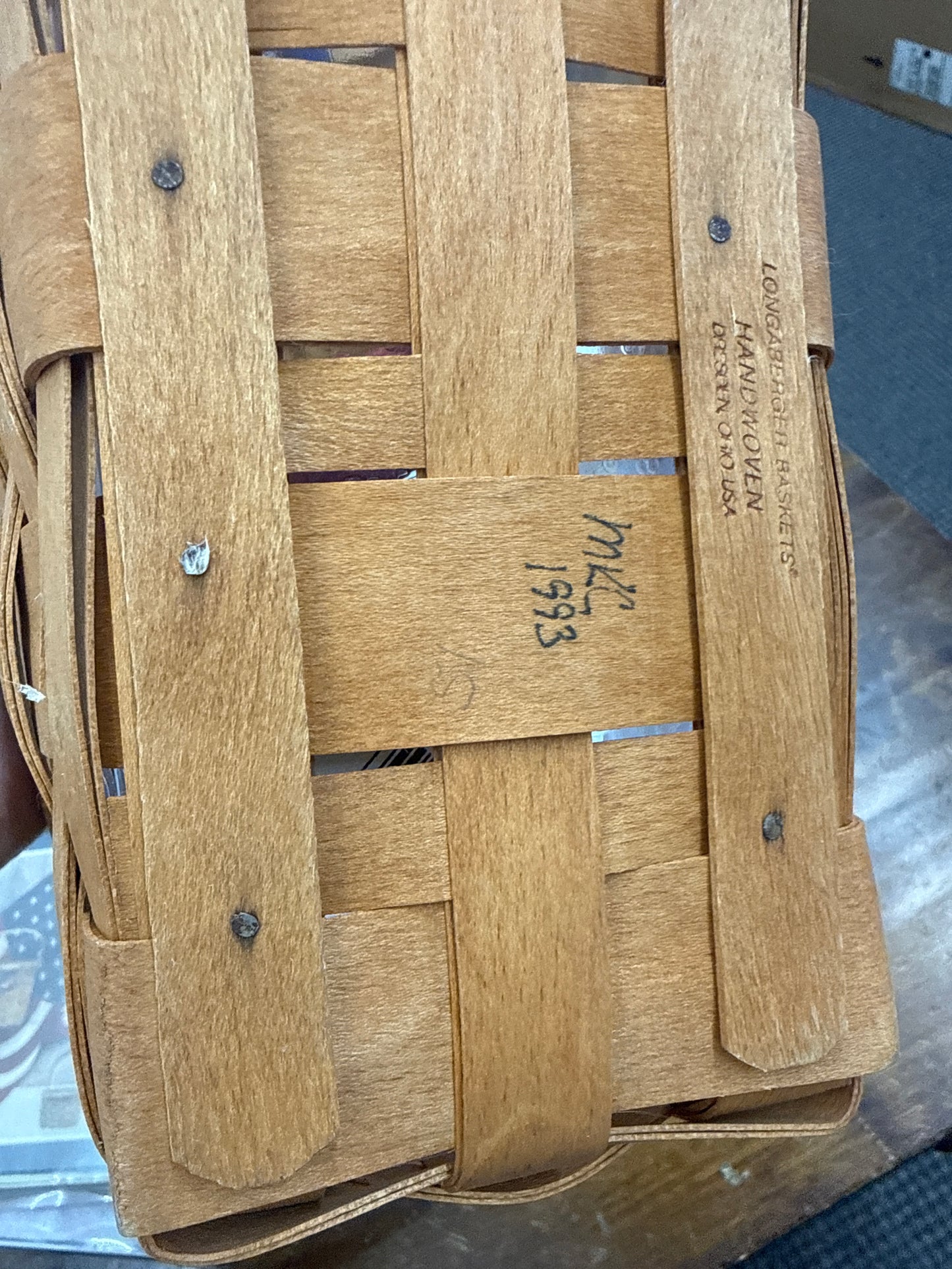 Longaberger small vegetable basket with protector