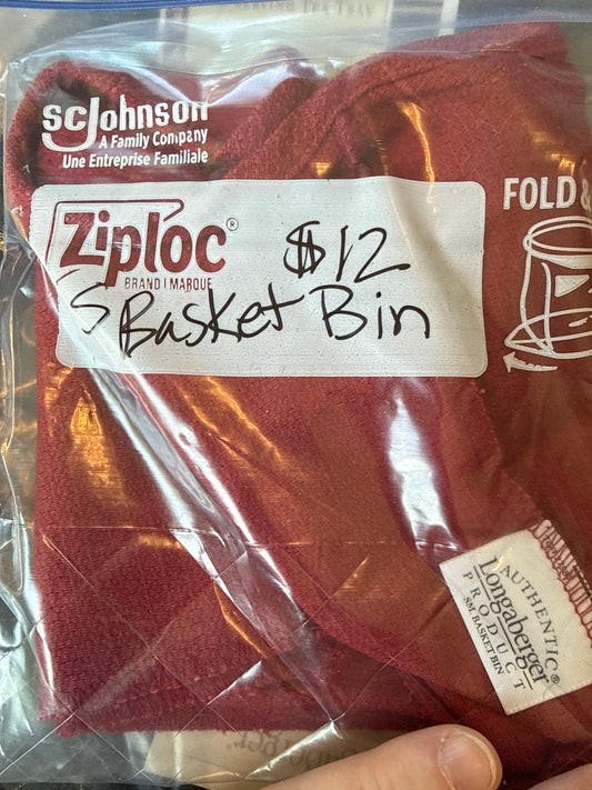 Longaberger small basket bin liner in paprika