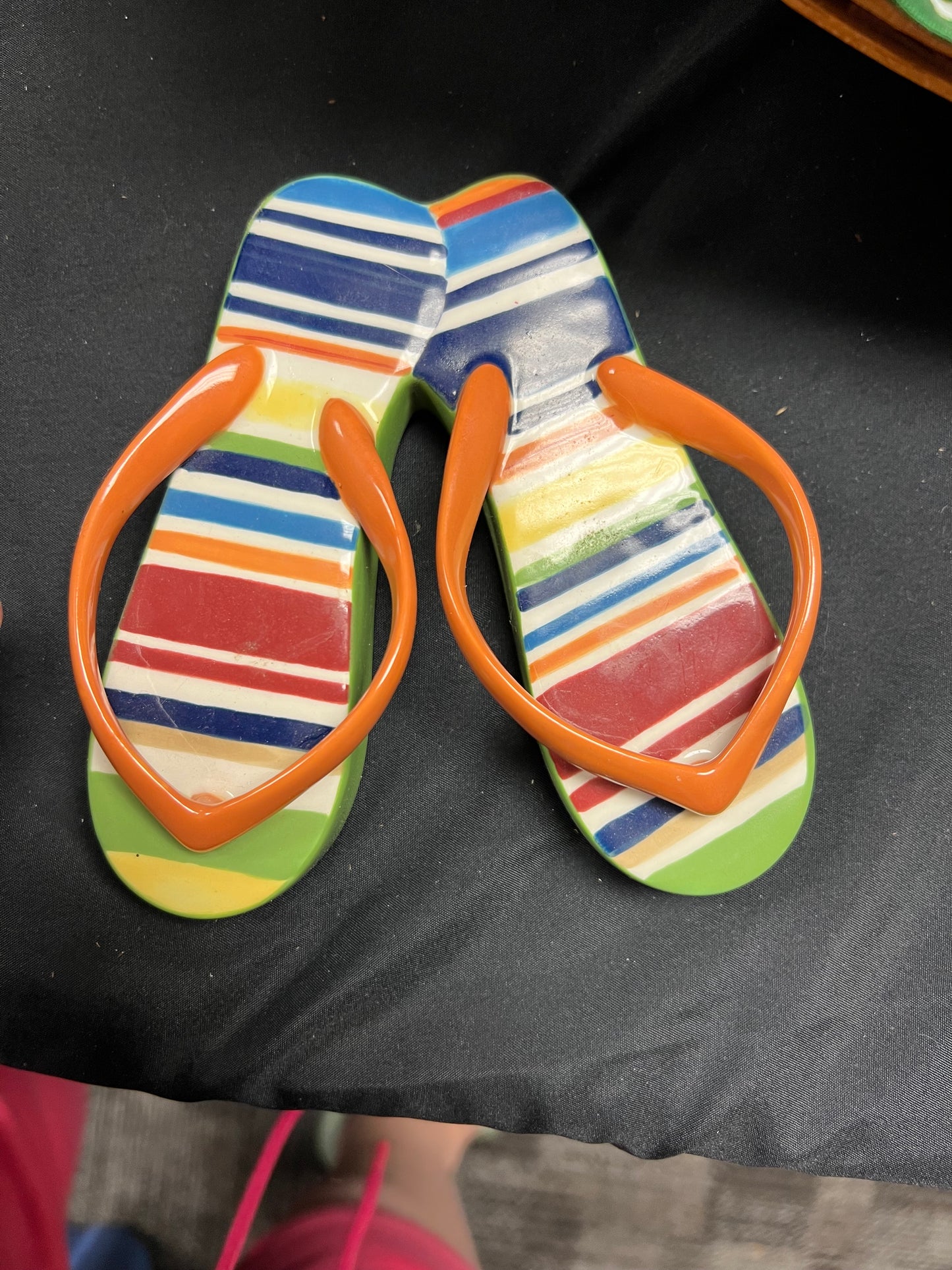 Longaberger sunny days decorative ceramic sandals