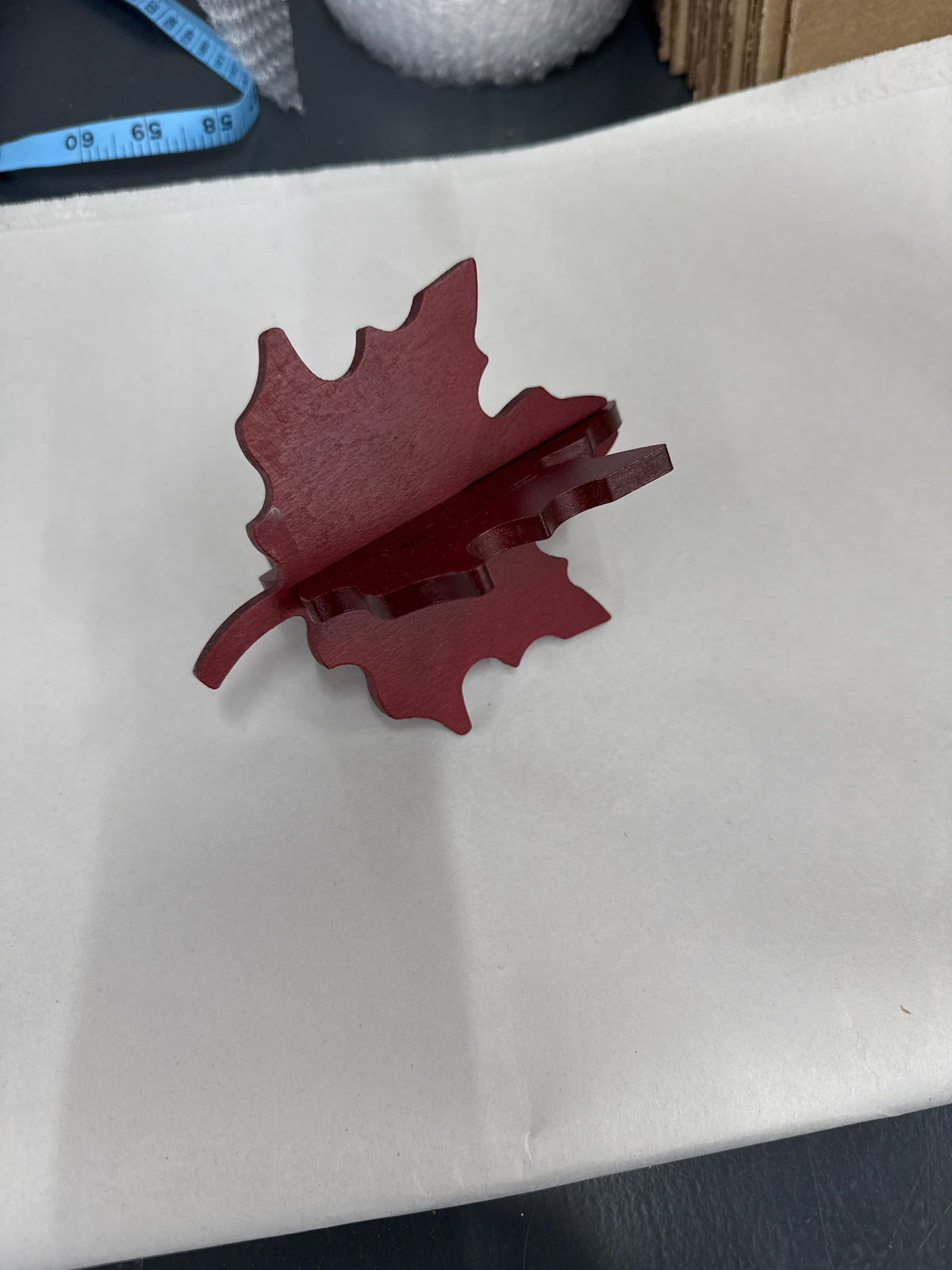 Longaberger Woodcrafts Leaf in Red