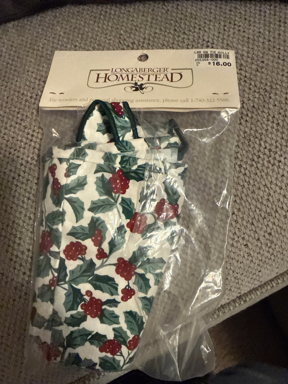 Longaberger homestead woven memories liner in traditional holly