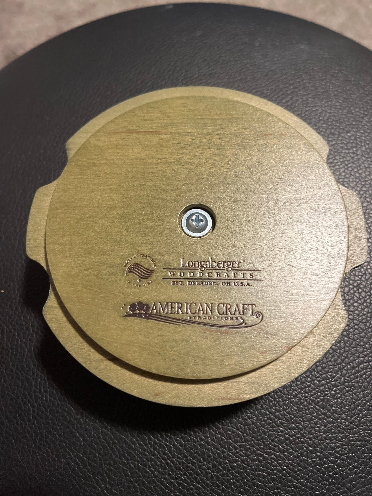 Longaberger 4.5” round lid — American craft traditions